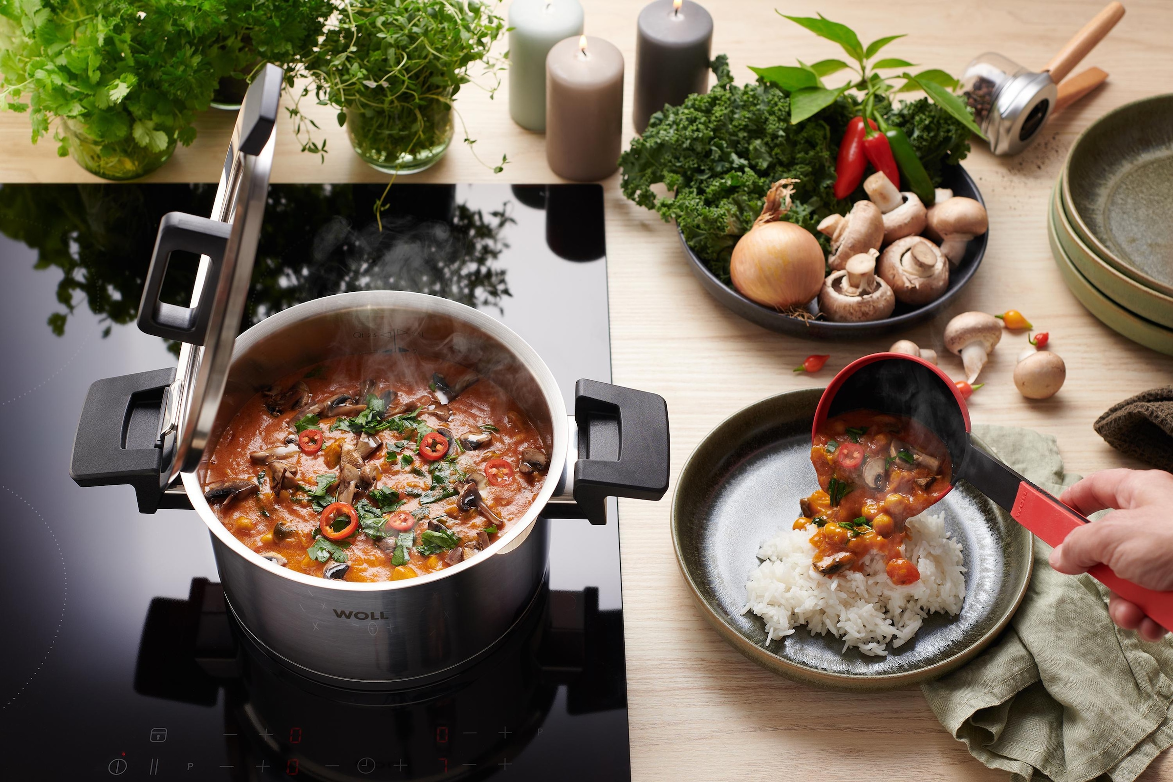 WOLL Suppenkelle »Cook it«, (1 tlg.), aus hochwertigem Kunststoff und Silikon