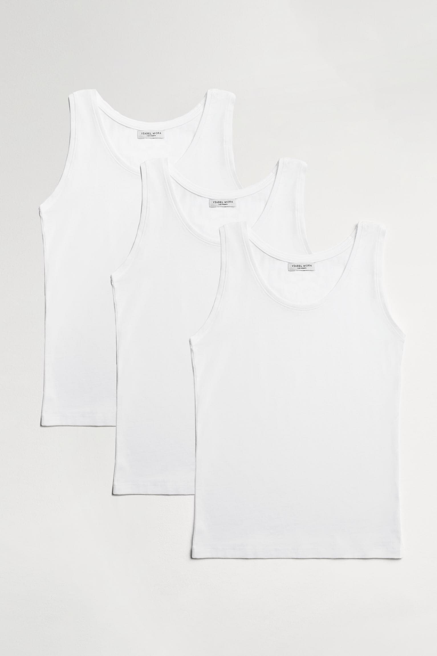 YSABEL MORA Tanktop, (3er Pack), breite Träger, weich, elastisch, Baumwollm günstig online kaufen