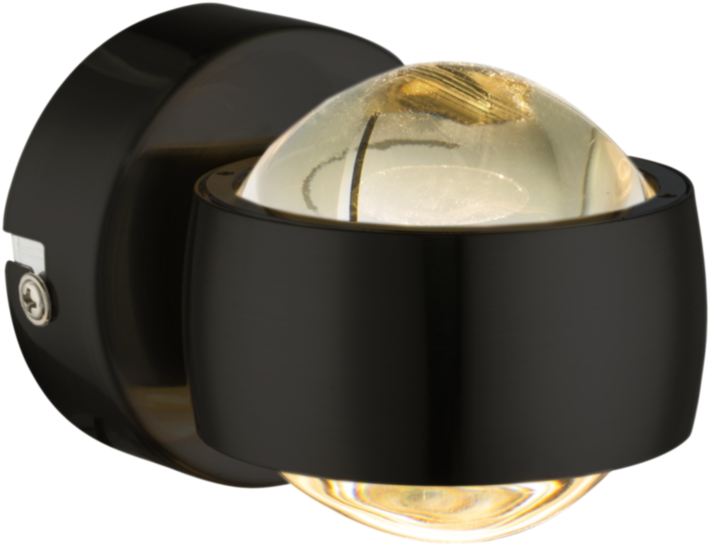 GLOBO LIGHTING LED Wandleuchte »RANDI«, Leuchtmittel LED-Modul | LED fest integriert, Wandlampe/Lichtschein: auf- und abwärts/schwarz/Glas