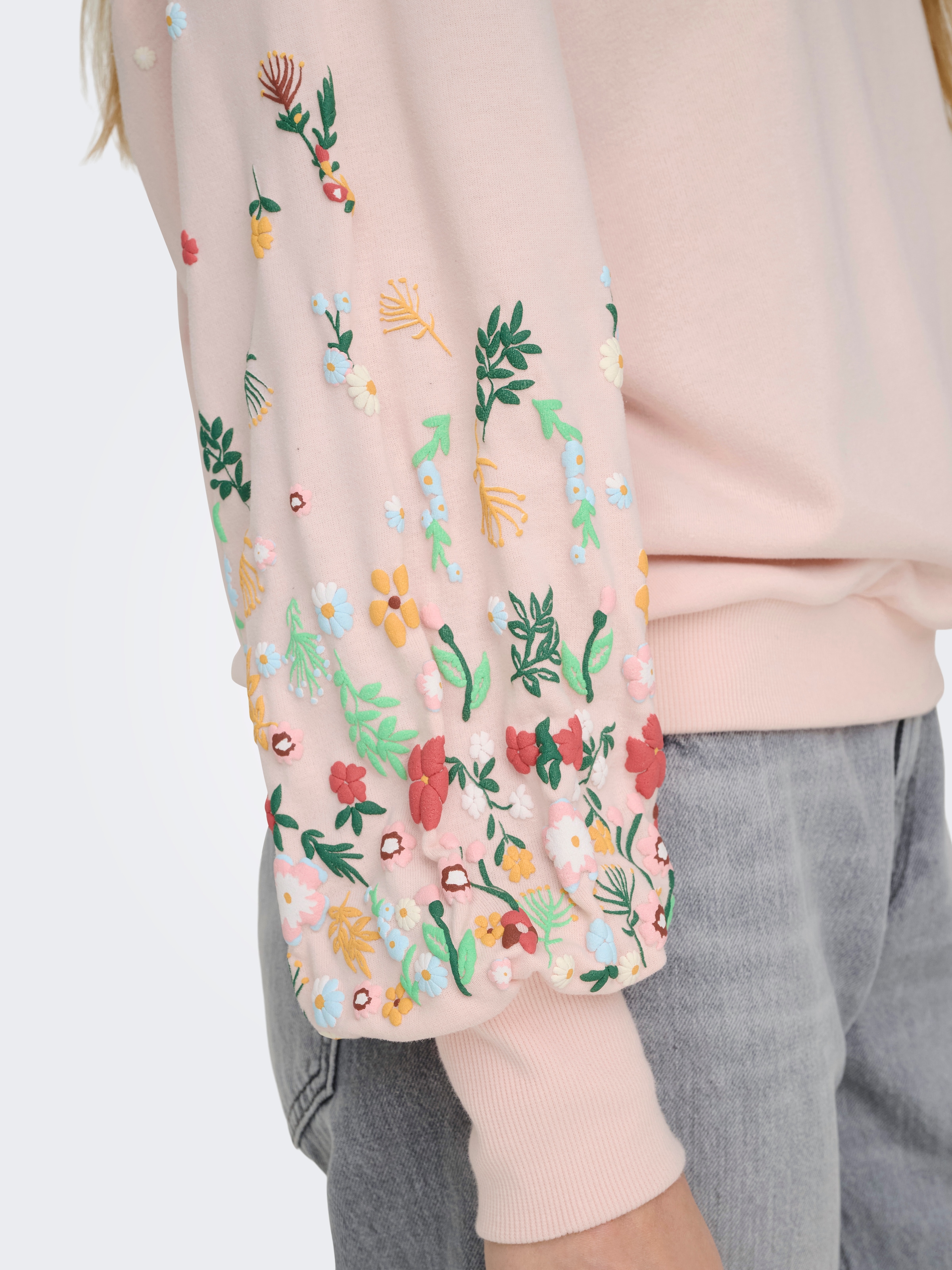ONLY Sweatshirt »ONLBROOKE L/S O-NECK FLOWER SWT«
