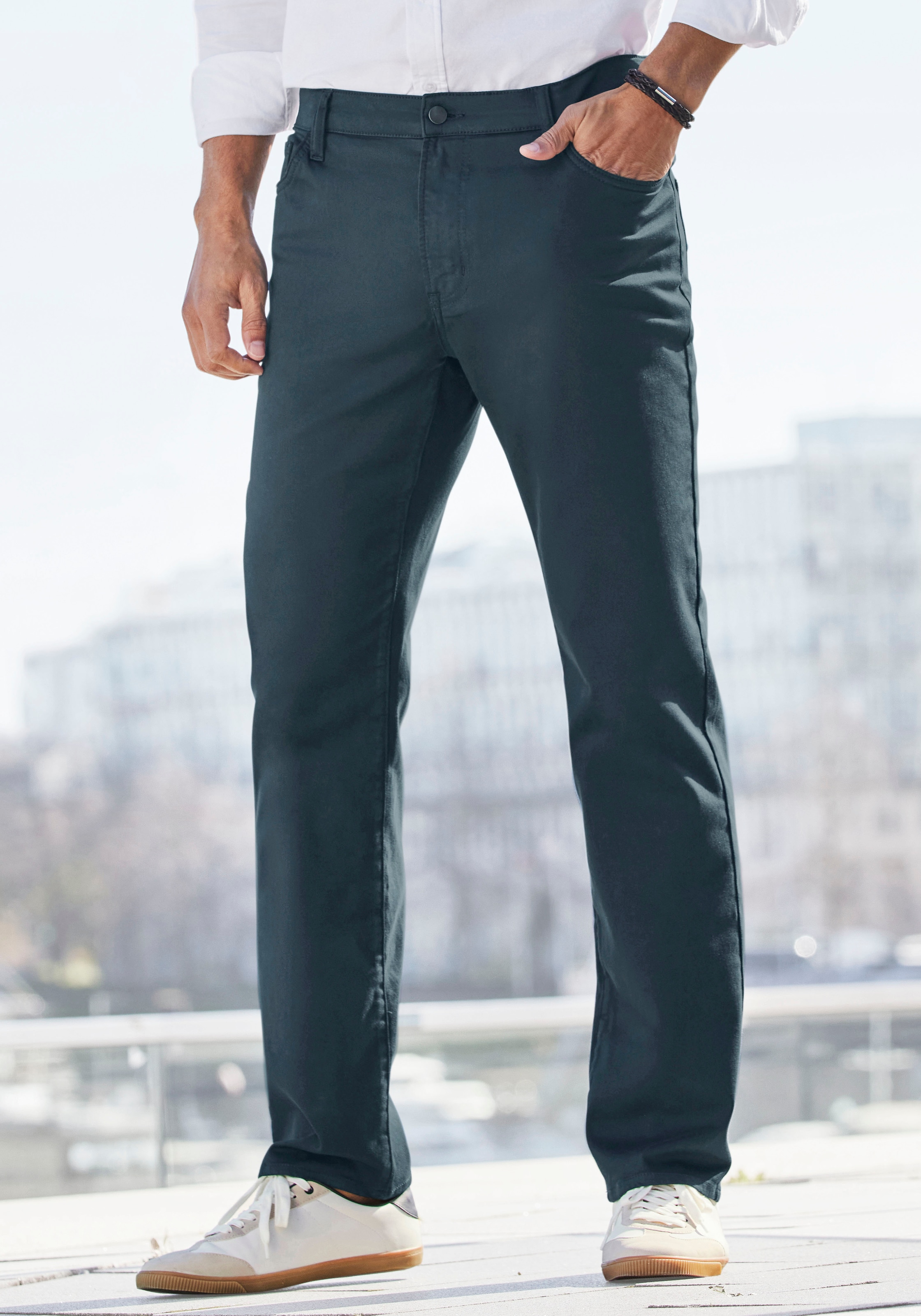 John Devin Stretch-Hose ", 5-Pocket-Hose, regular-fit", Chinohose aus elast günstig online kaufen