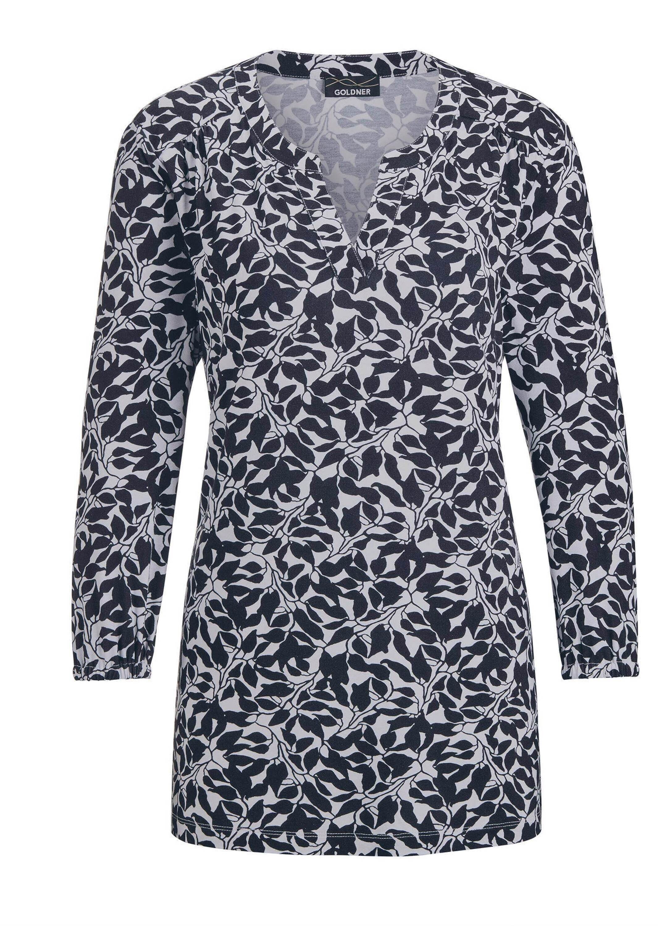 GOLDNER Schlupfbluse "Kurzgröße Bluse mit Muster, Halbarm" günstig online kaufen