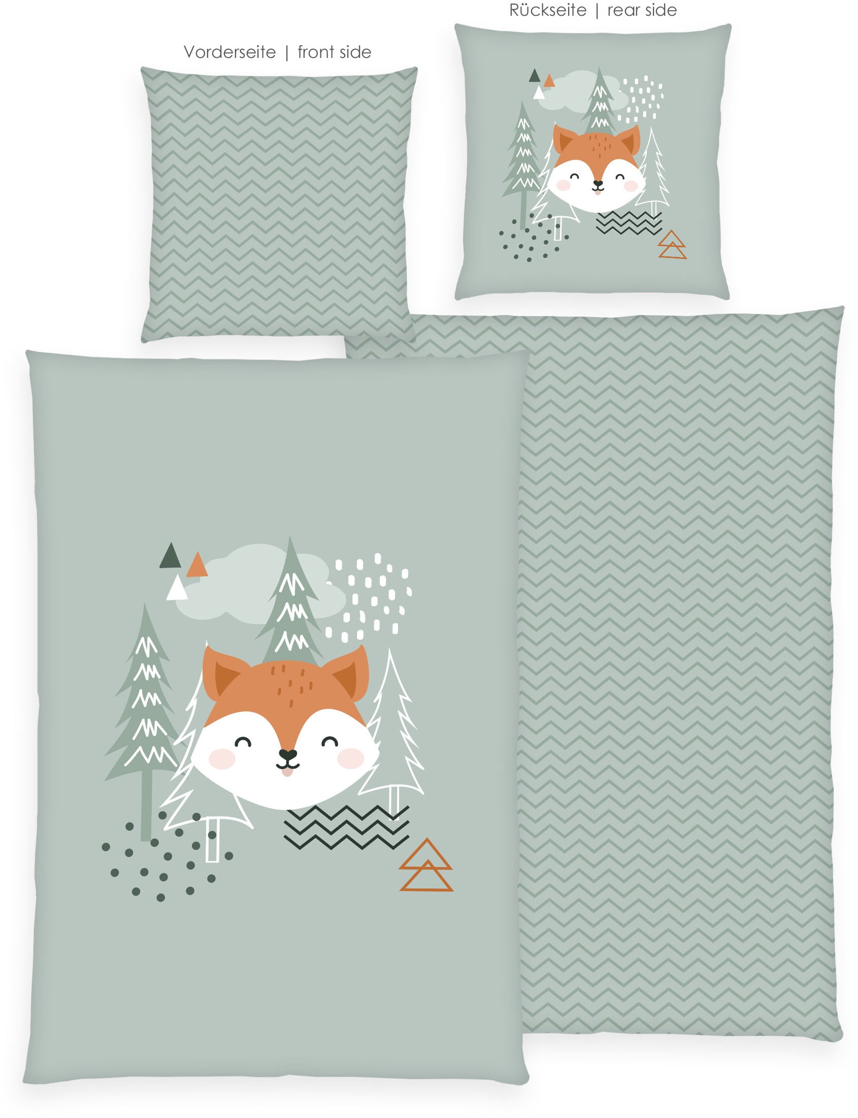 Baby Best Wendebettwäsche »Young Collection Nordic Forest« 2 Stk. tlg. mit tollem Wendemotiv