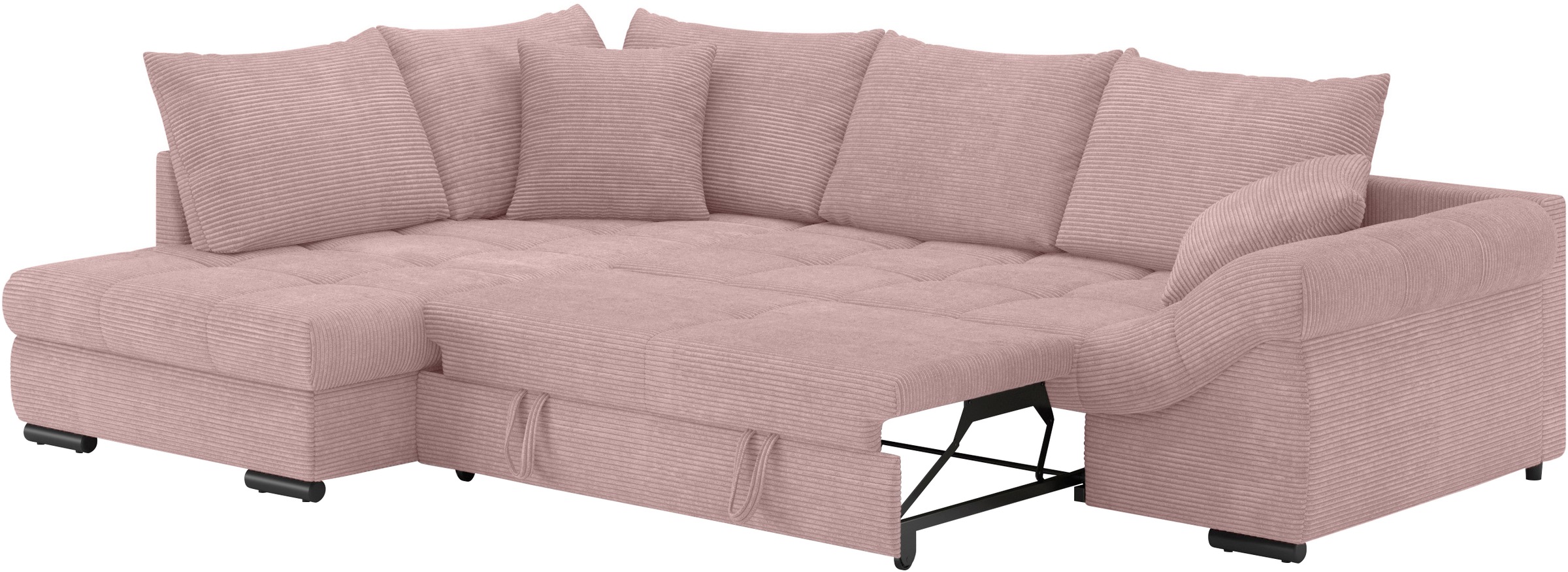 Mr. Couch Ecksofa »Allegro DuraFlex, L-Form«, Hochschläfer-Bettauszug, Kaltschaumpolsterung, bis 140 kg belastbar