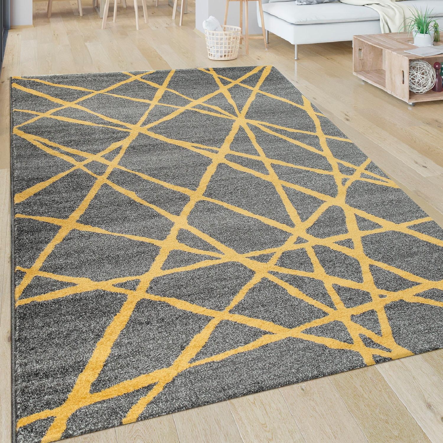 Paco Home Teppich »Pattern 127«, rechteckig, 15 mm Höhe, Kurzflor, modernes Design, ideal im Wohnzimmerr & Schlafzimmer
