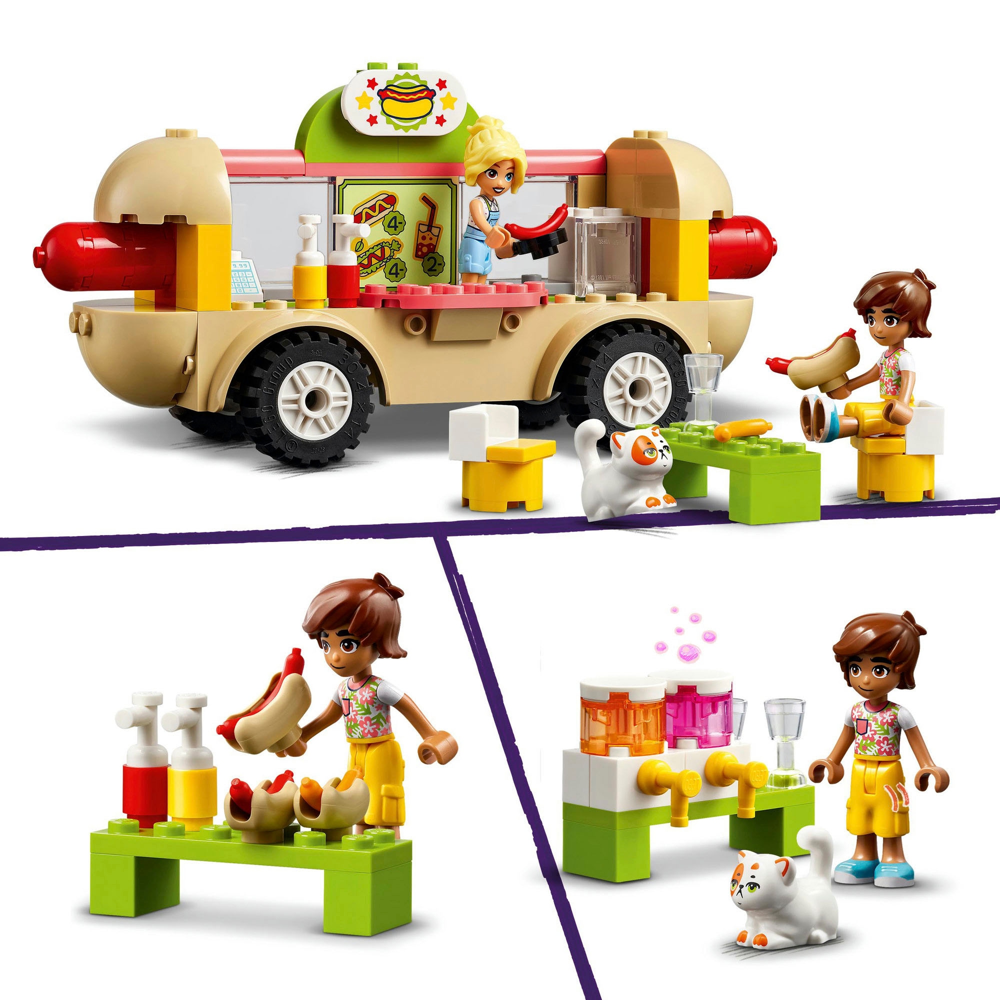 LEGO® Konstruktionsspielsteine »Hotdog-Truck (42633), LEGO Friends«, (100 St.), Made in Europe