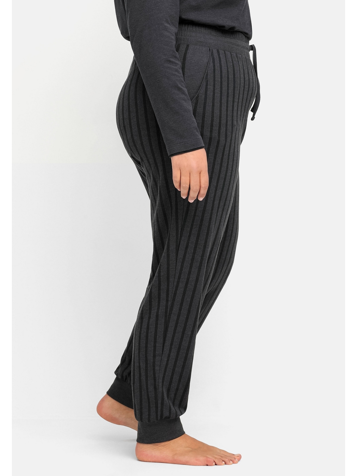 Sheego Pyjamahose »Große Größen«, aus elastischem Baumwollmix