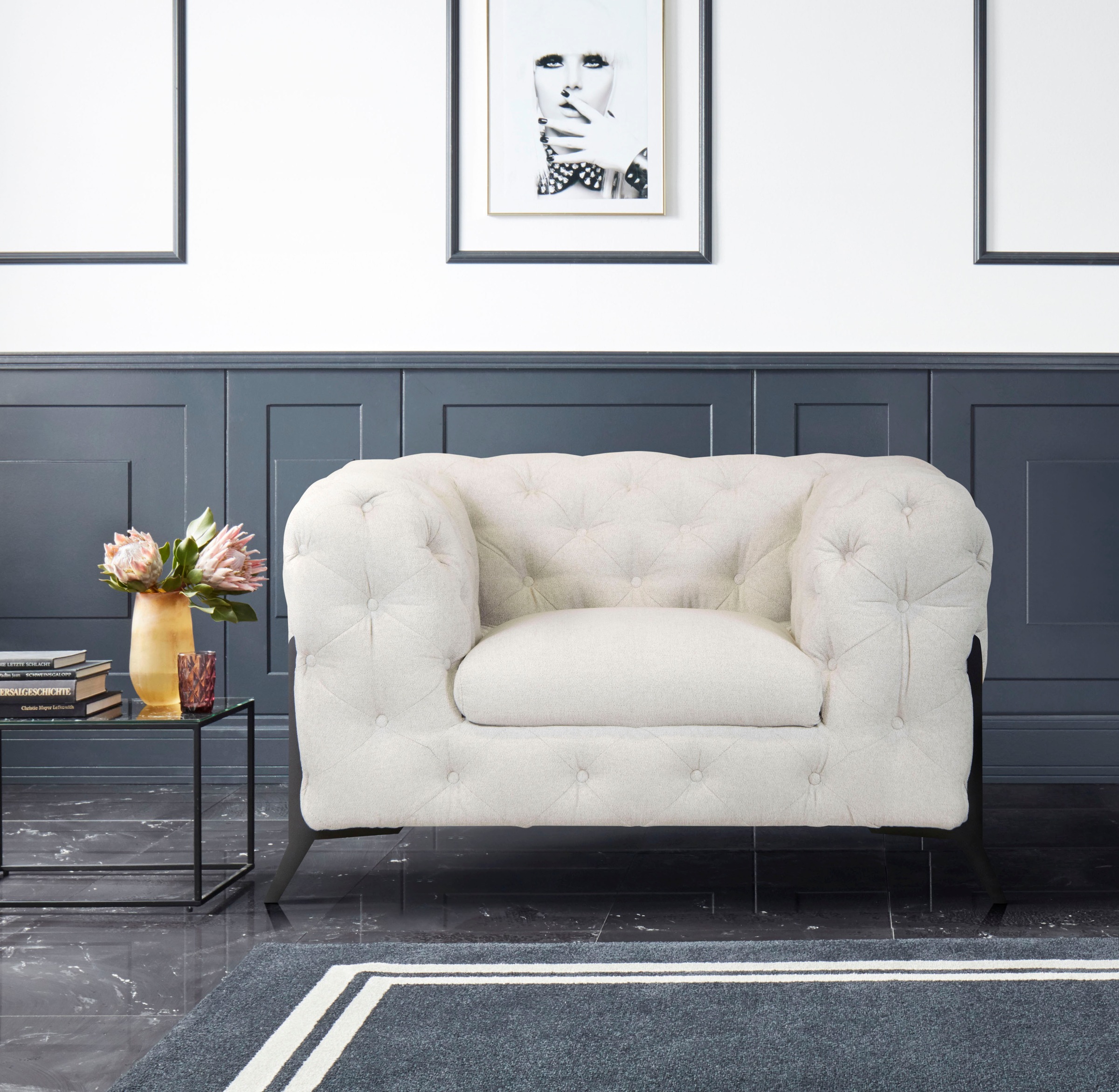 Home affaire Chesterfield-Sessel "Amaury Sessel" aufwändige Knopfheftung, m günstig online kaufen