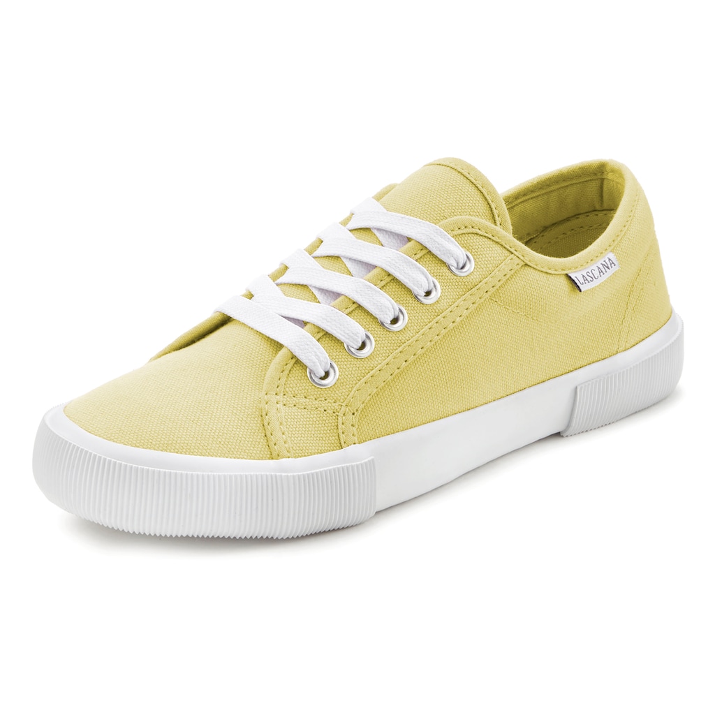 LASCANA Sneaker, aus Textil, Schnürhalbschuh, Freizeitschuh