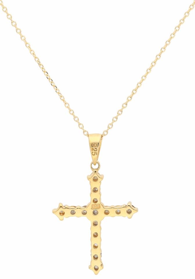 Firetti Cross Necklace Gold 45cm 2
