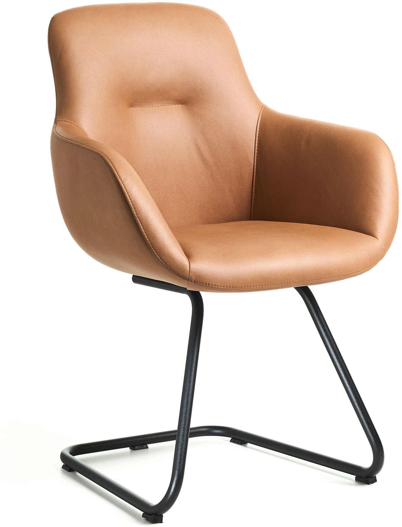 nobilia® Armlehnstuhl »SWING-CHA - verschiedene Bezugsqualitäten wählbar« () 1 Stk.Sessel mit strukturgepulvertem Freischwingergestell