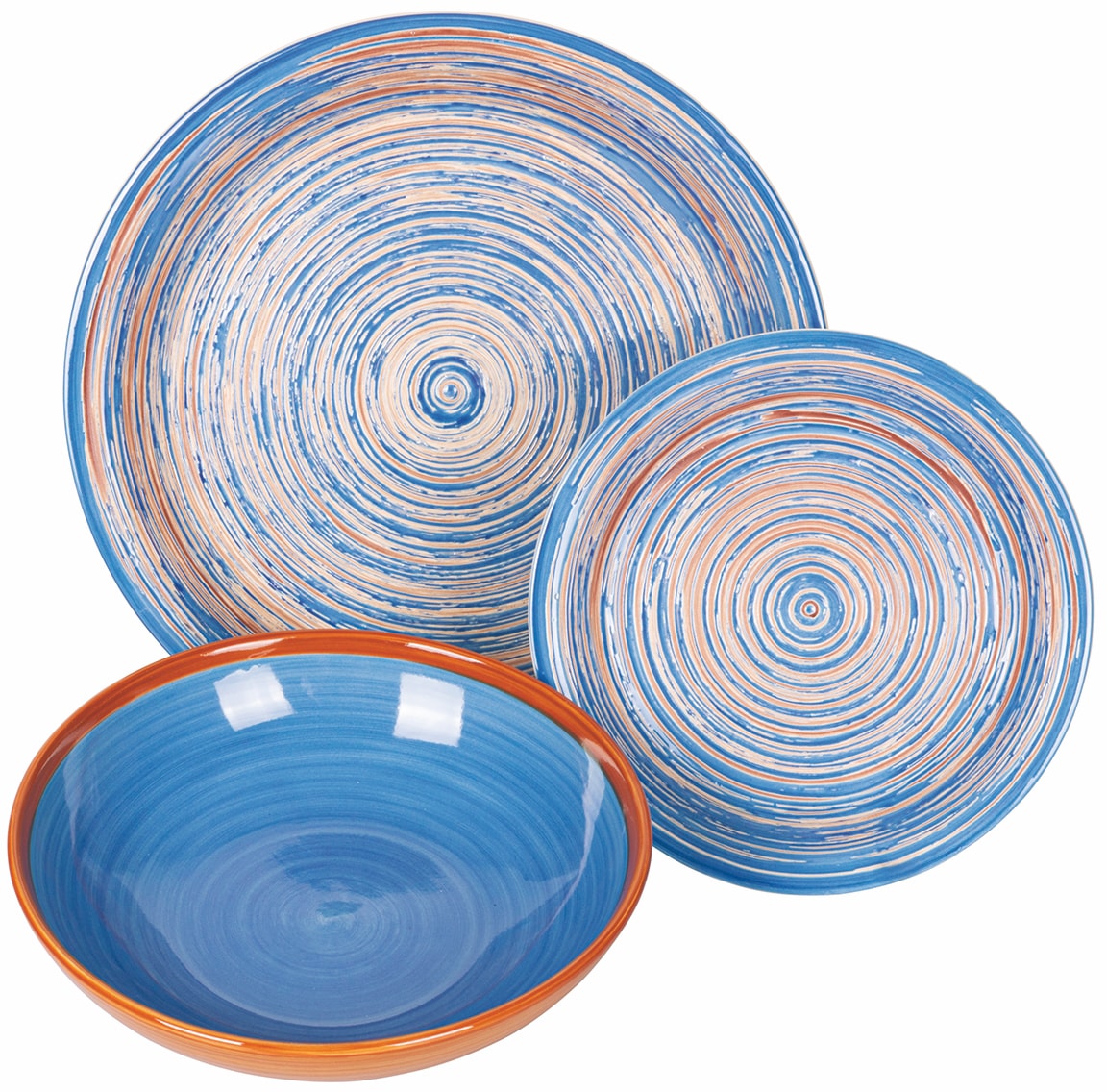 Villa d'Este Teller-Set »Geschirr-Set Terra Mar Ocean«, (Set, 12 tlg.), Service, Tafelservice