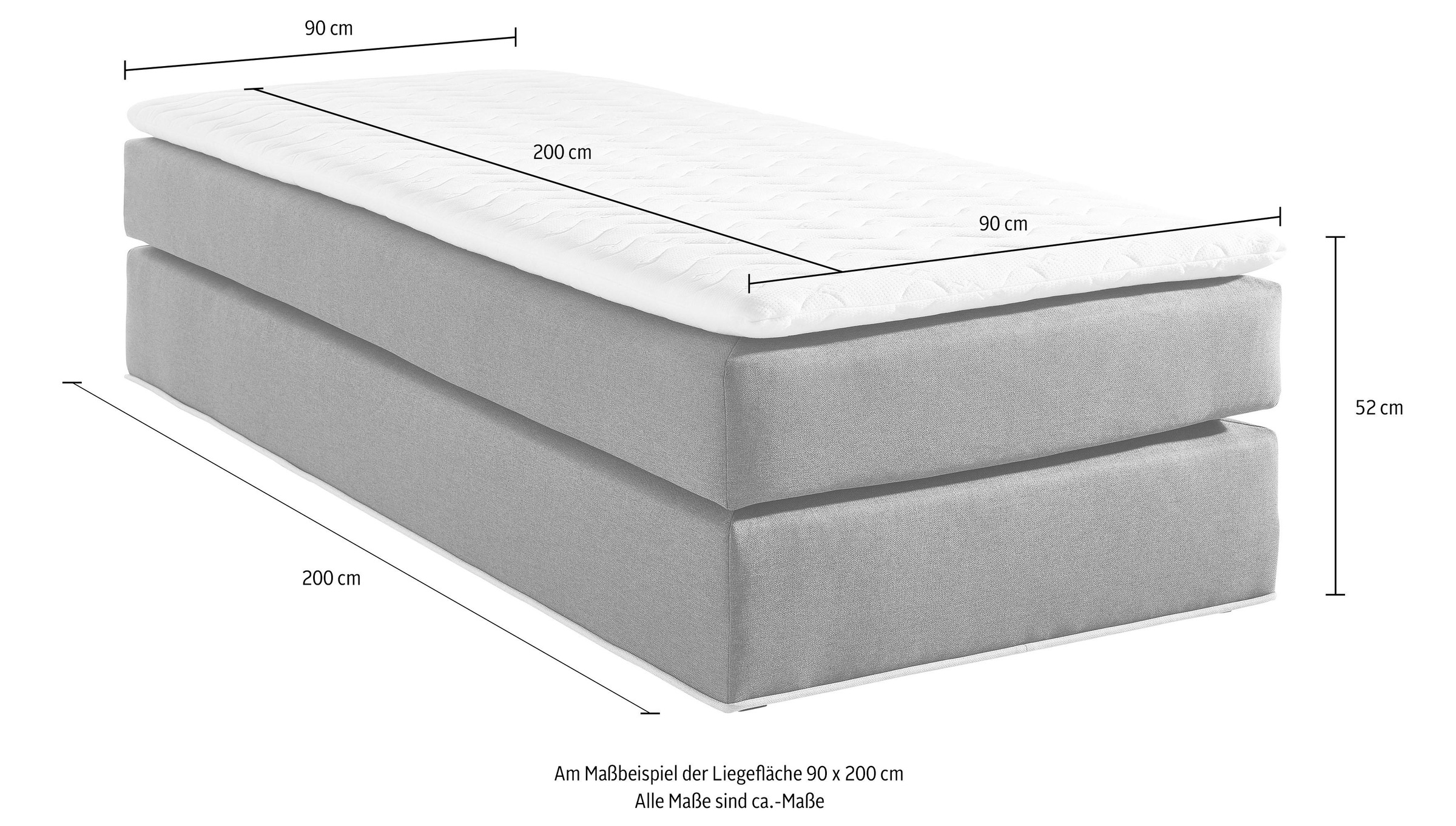 COLLECTION AB Boxspringbett, inklusive Topper
