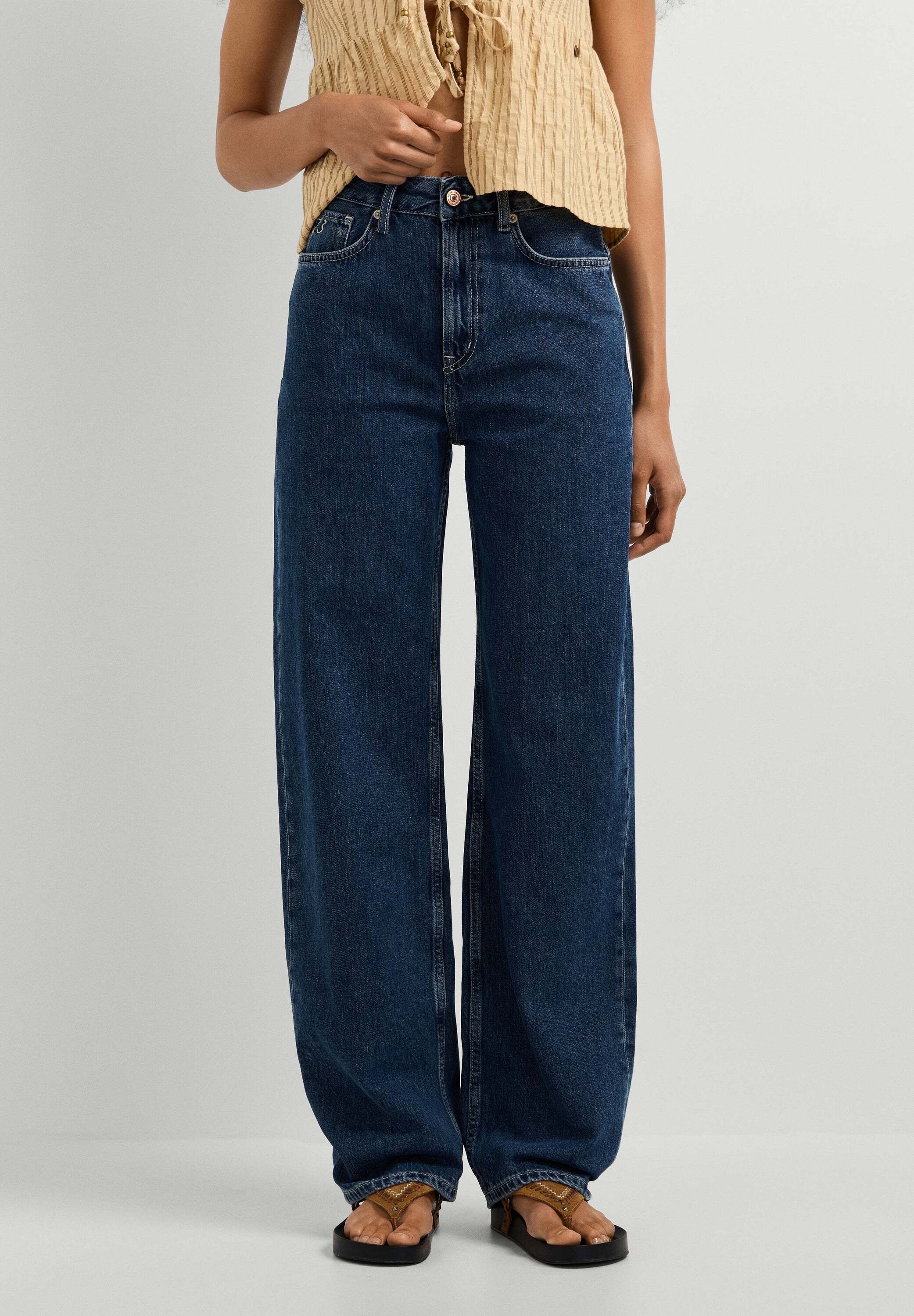 Pepe Jeans Straight-Jeans »straight leg jeans EDEN HW STRAIGHT DARK STONEWASH«