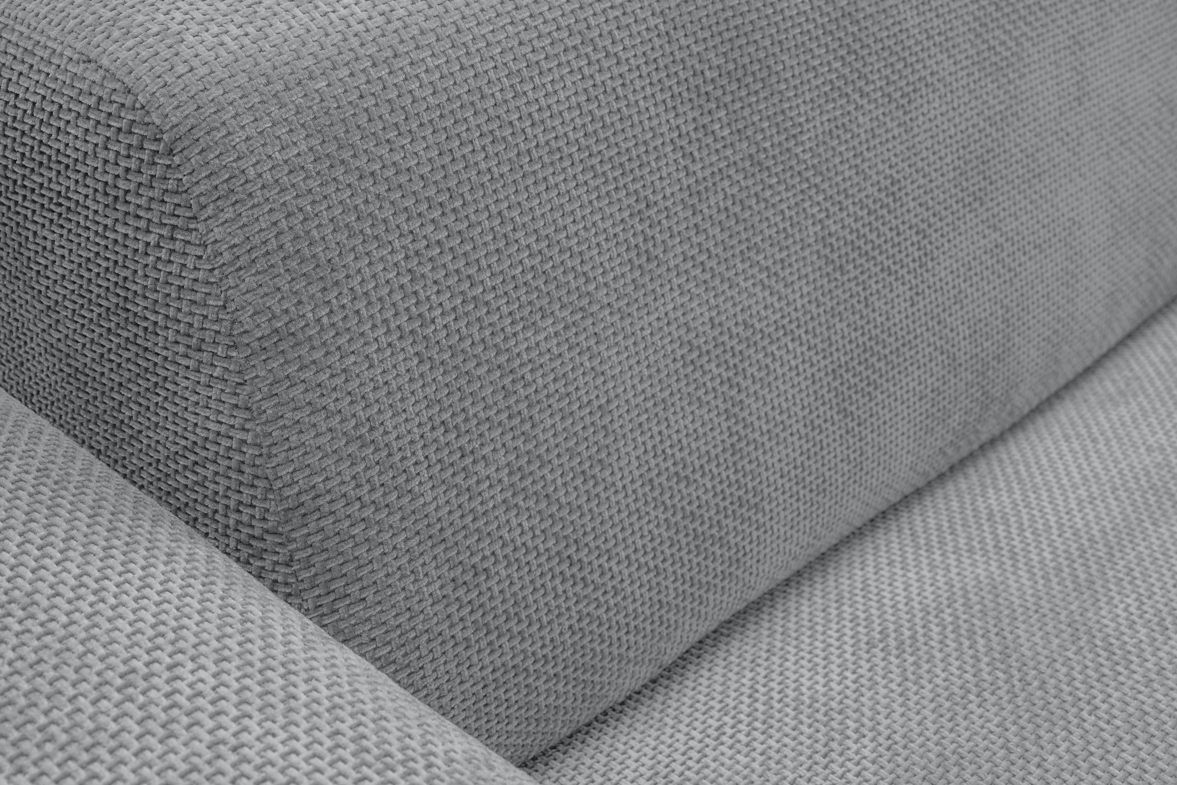 WERK2 Ecksofa »Zeus-M, tolles Sofa mit schönen Details, L-Form«, Curvy Trend Garnitur, urbane Optik, komfortable Wellenunterfederung