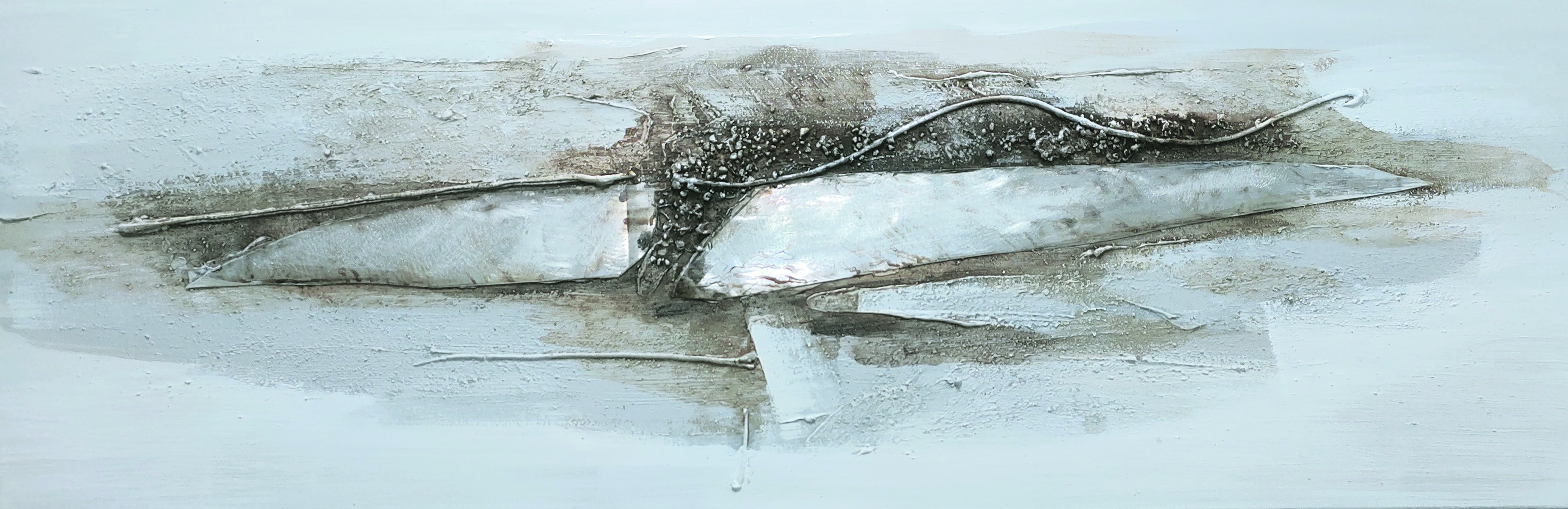 Ölgemälde, Abstrakt, (1 St.), jedes Bild ein Unikat, BxH: 120x40 cm