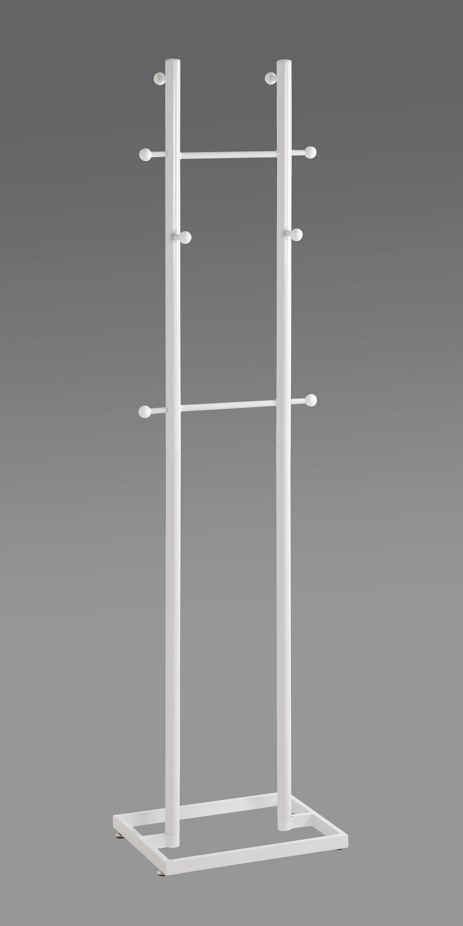 HAKU Garderobenständer "Kleiderständer, Standgarderobe" freiform - aus Metall Weiß - B/T/H 45/34/175 cm