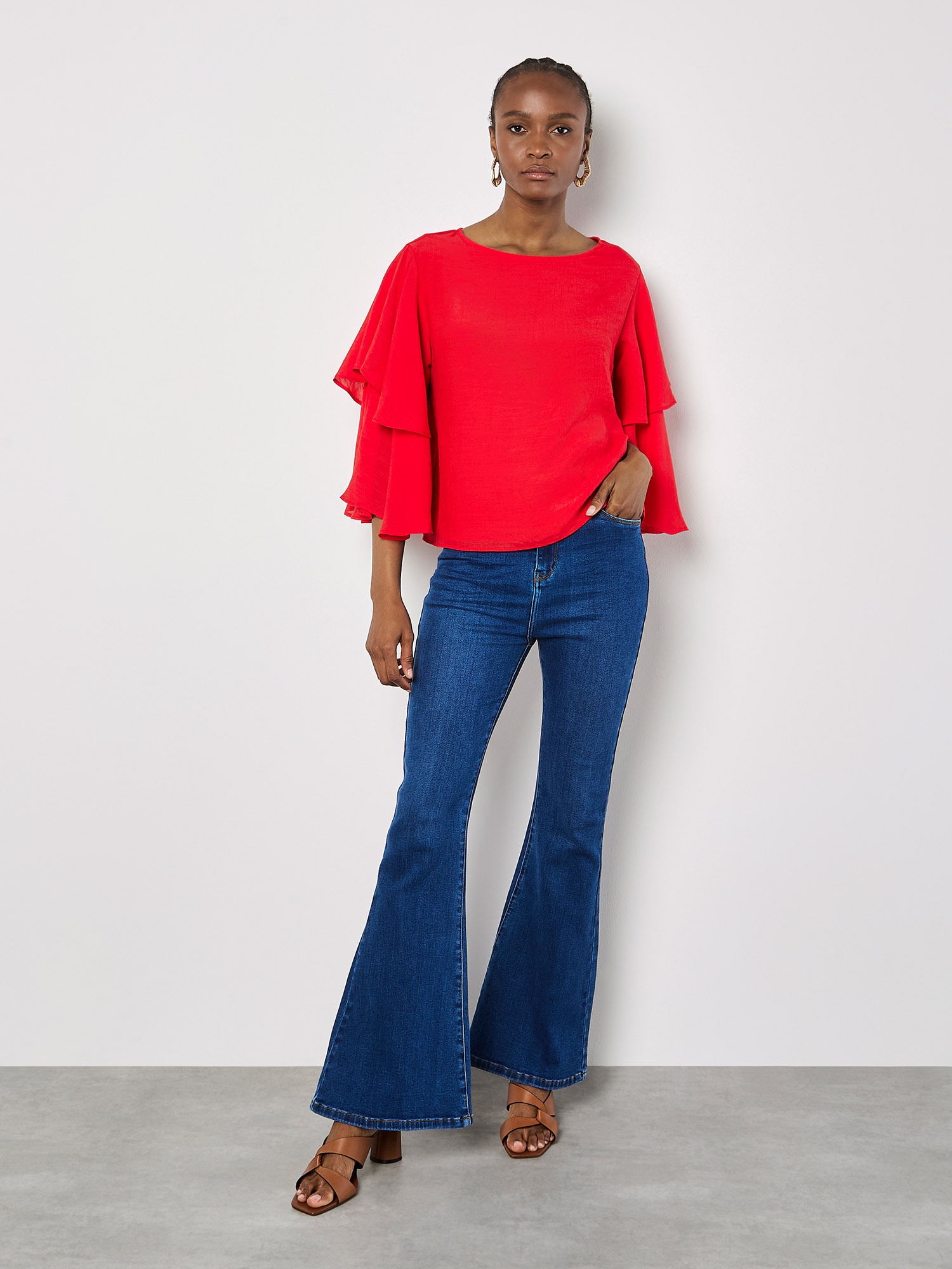 Apricot Shirtbluse »Chiffonblusentop« mit gerüschten Armen