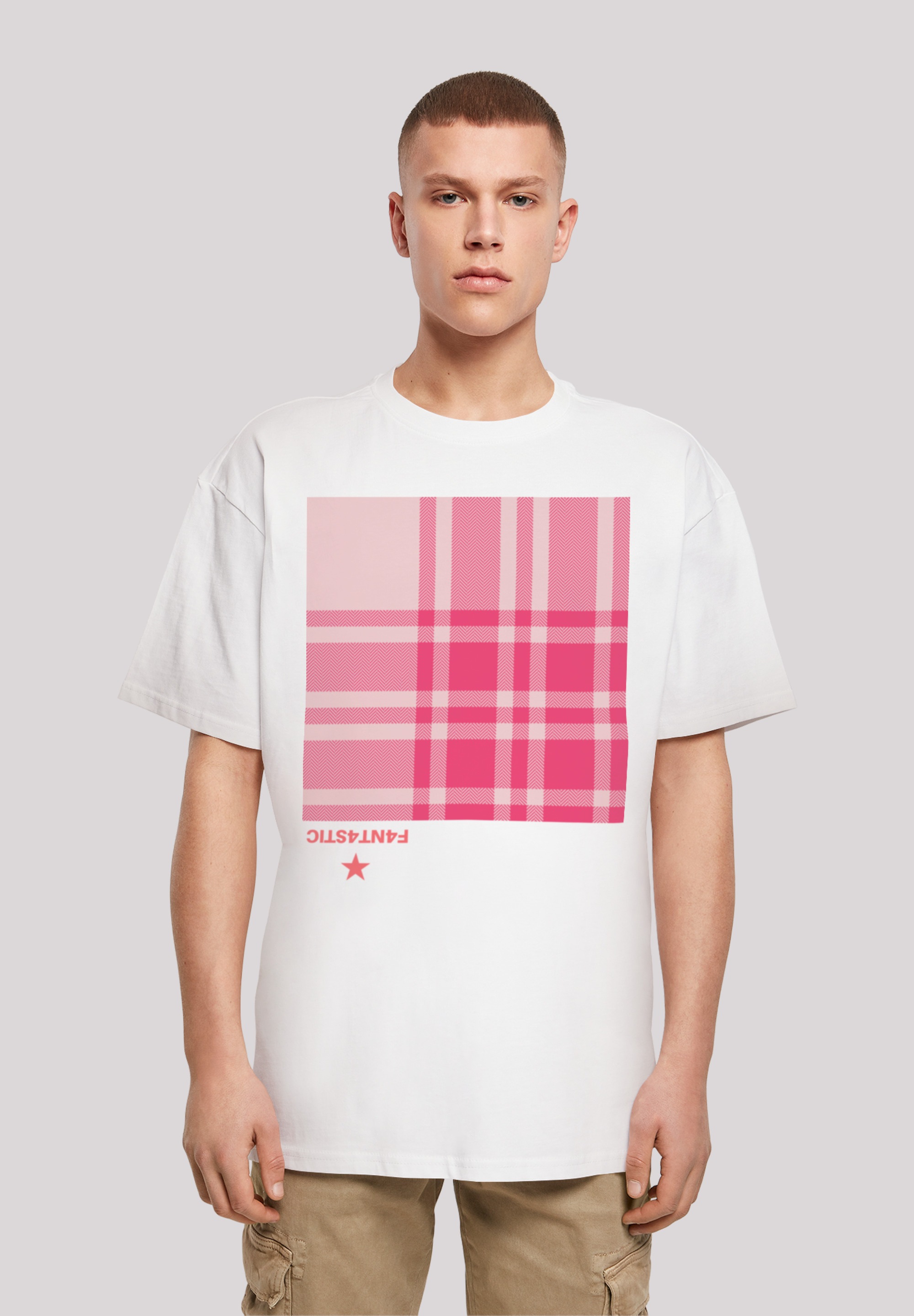 F4NT4STIC T-Shirt "Karo Pink", Print