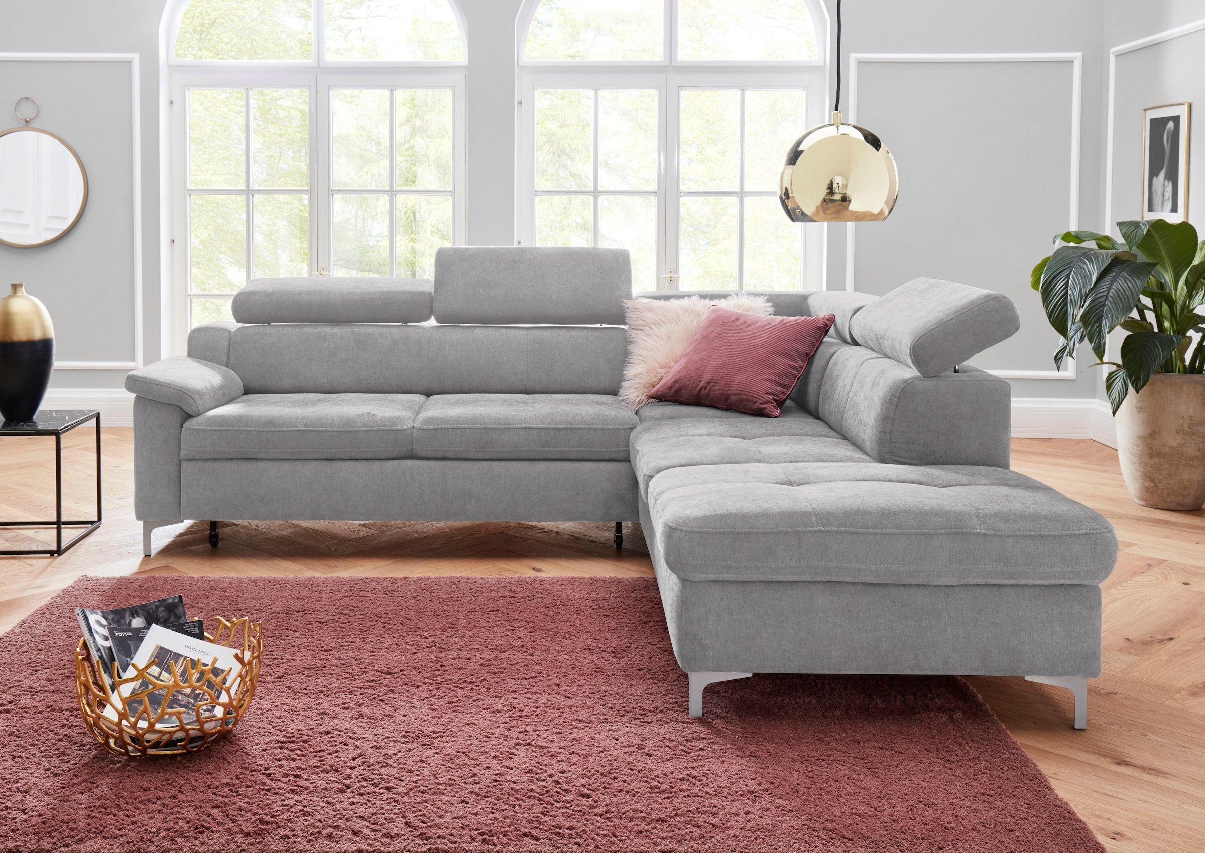 sofa BAUR - Ecksofa, | bestellen Bettfunktion exxpo wahlweise mit fashion