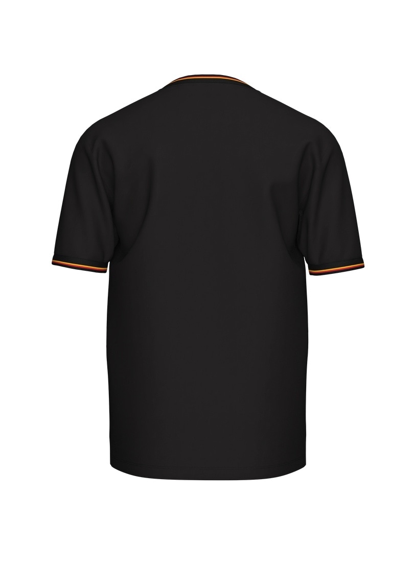 Trigema T-Shirt »TRIGEMA Deutschland T-Shirt mit kontrastfarbigen Bündchen« 1