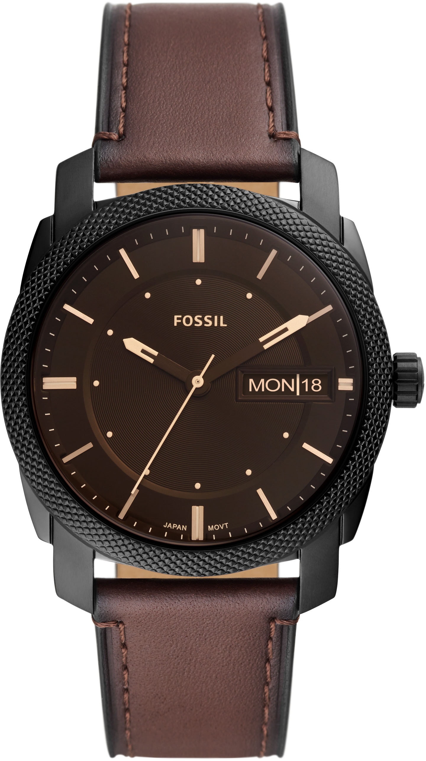 Fossil Quarzuhr »MACHINE, FS5901«, Armbanduhr, Herrenuhr, Datum, Nachhaltigkeitssiegel