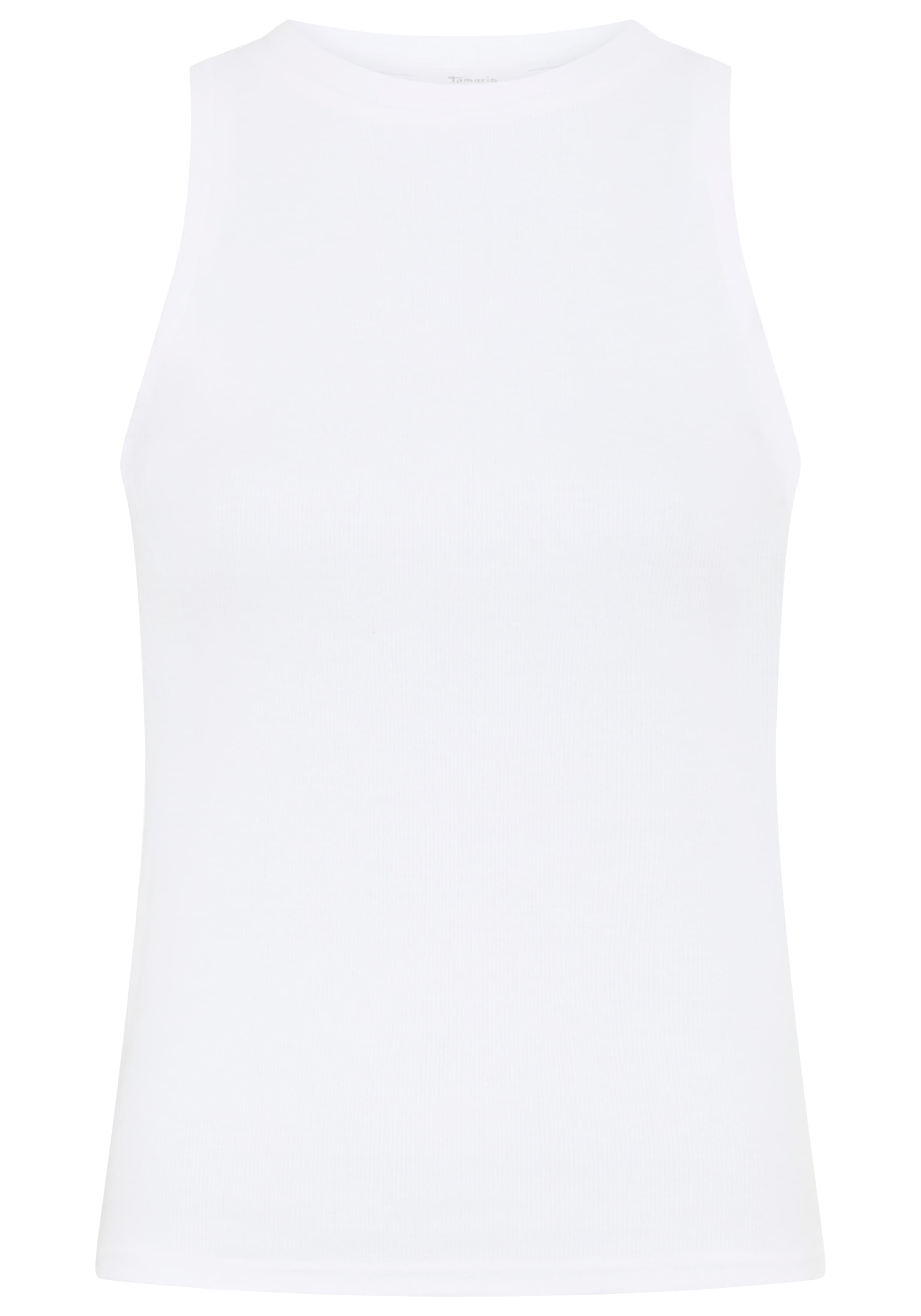 Tamaris Tanktop in moderner Shape aus Rippe