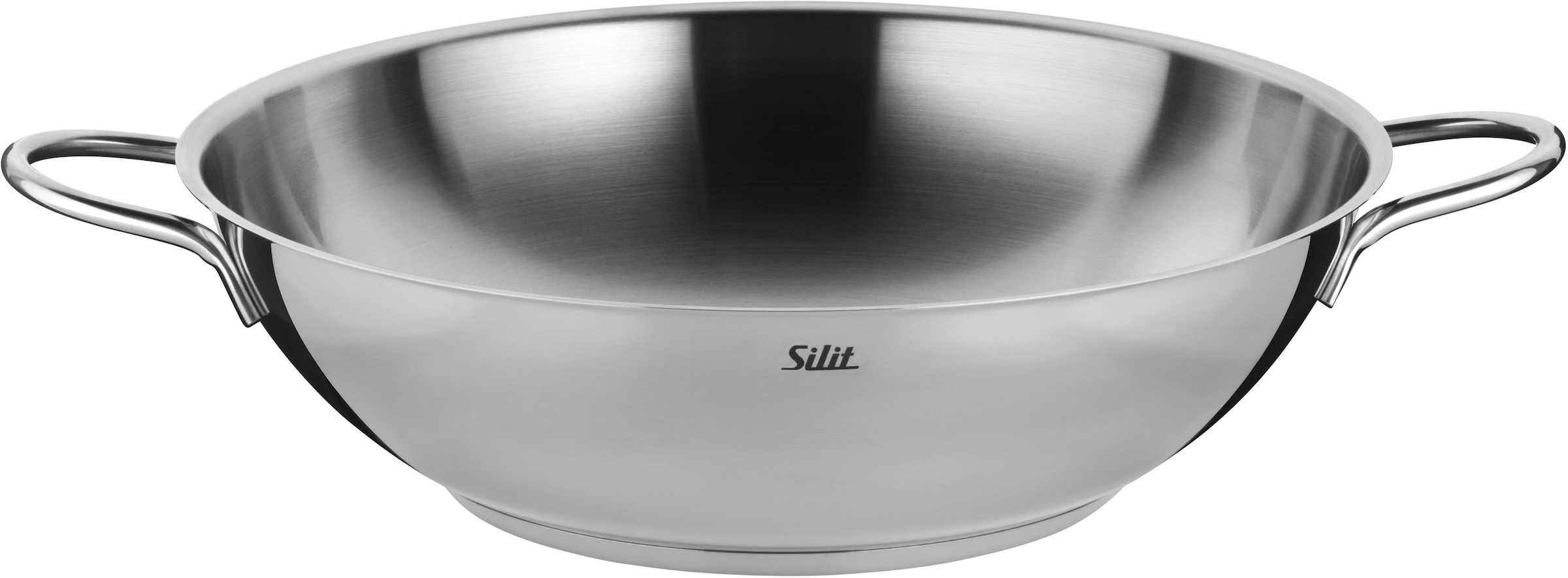 Silit Wok »Wokpfanne Induktion«, Cromargan® Edelstahl Rostfrei 18/10, (1 tlg.), ideal für energiesparendes Kochen, für alle Herdarten geeignet