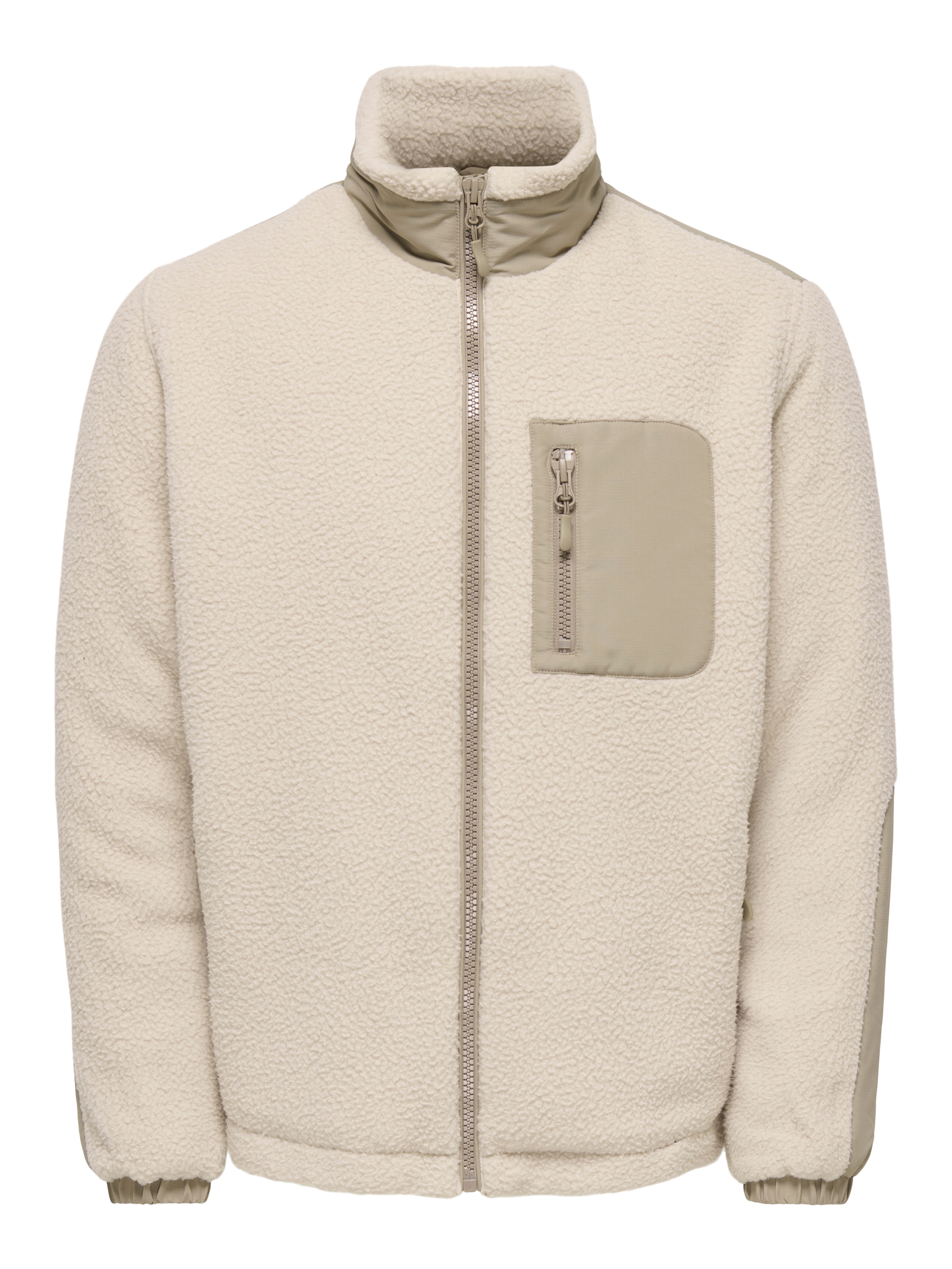 ONLY & SONS Kurzjacke »ONSTYRO PADDED SHERPA JACKET NOOS« Polyester, regular fit