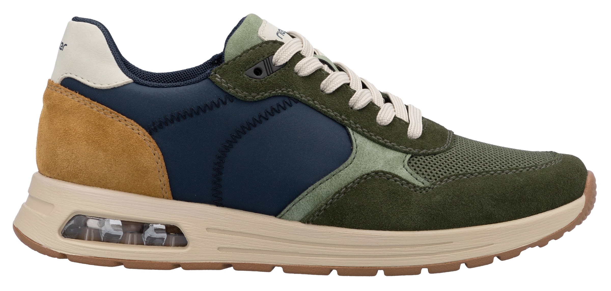Rieker Sneaker, Schnürschuh, Halbschuh, Freizeitschuh mit gepolstertem Schaftrand