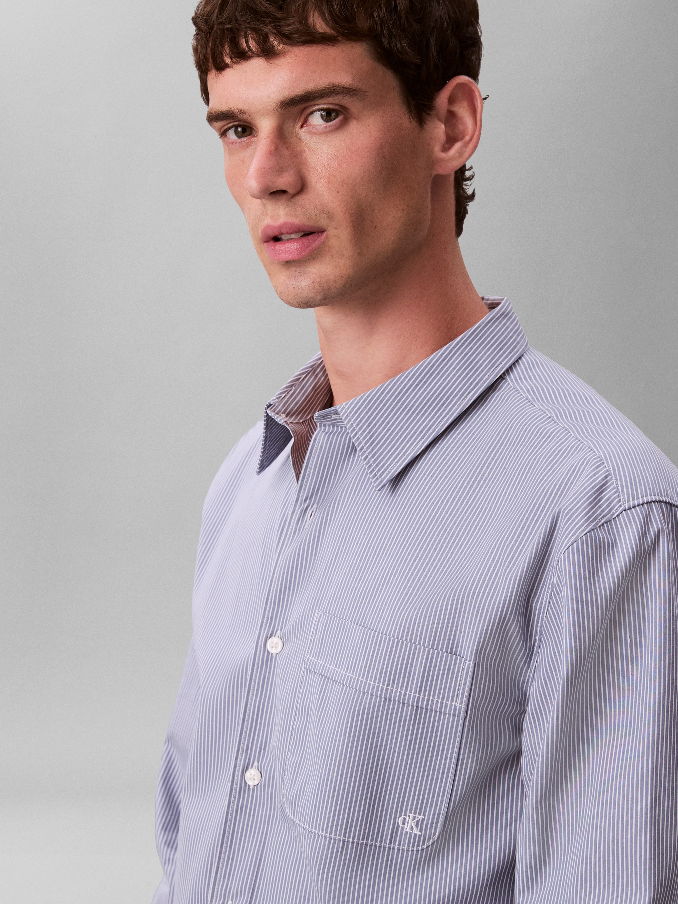 Calvin Klein Langarmhemd Regular fit, mit Rundhalsausschnitt