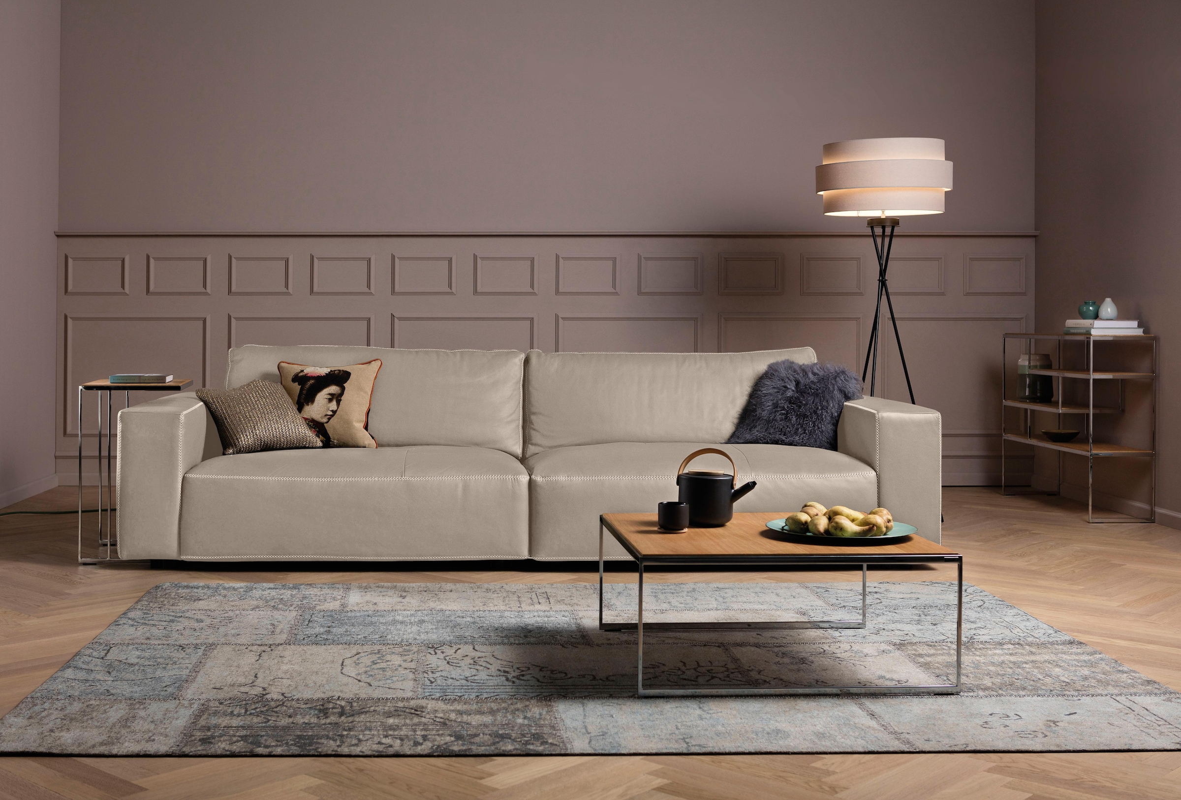 Musterring Big-Sofa "LUCIA Mega Sofa, zeitlos, bequem, Breite 292cm, Kontrastnähte" in vielen Qualitäten und 4 unterschiedlichen Nähten, 3-Sitzer