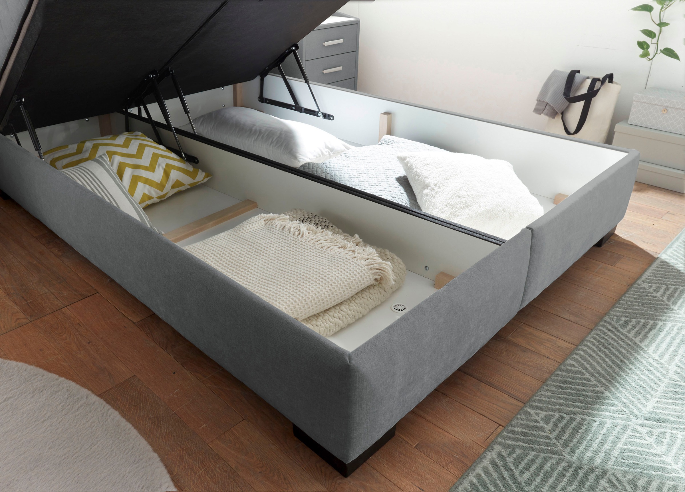 ED EXCITING DESIGN Boxbett »Nagol«, mit Bettkasten, mit Wendematratze, erhältlich in verschiedenen Breiten