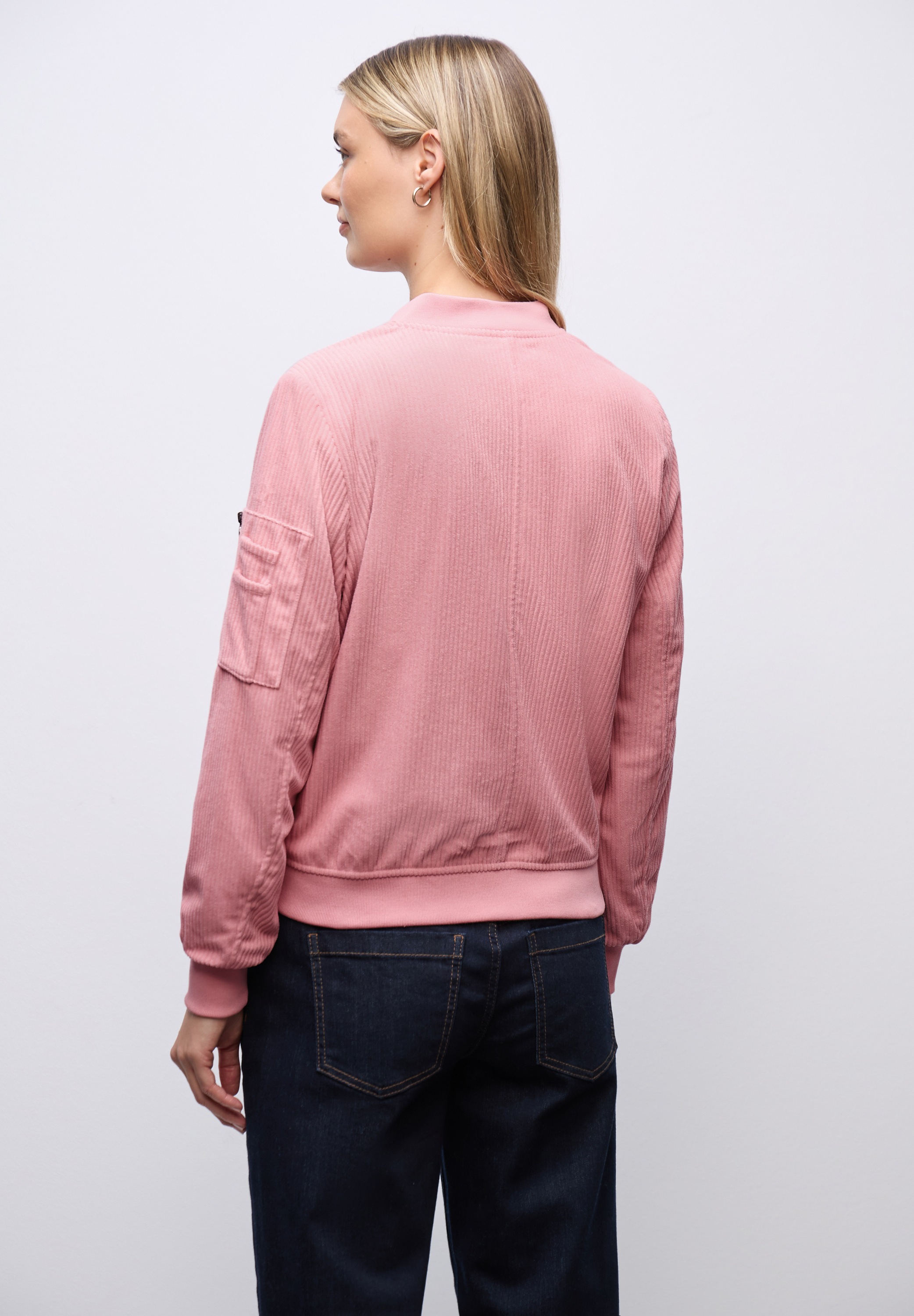 STREET ONE Blouson ohne Kapuze aus Cord und Langarm mit Bündchen und Zipper günstig online kaufen