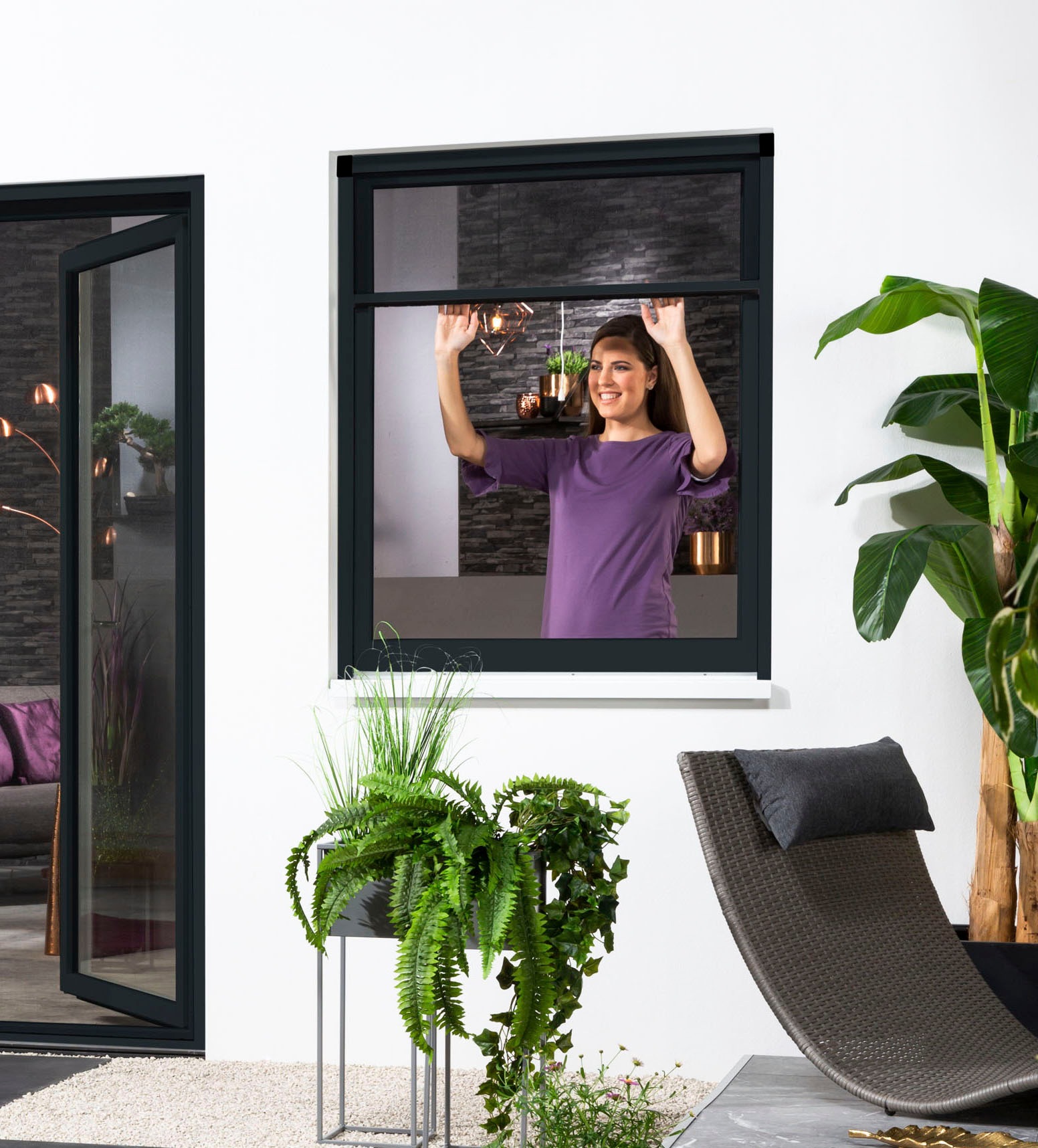 hecht international Insektenschutzrollo »SMART«, transparent, Insektenschutz, für Fenster, kürzbar