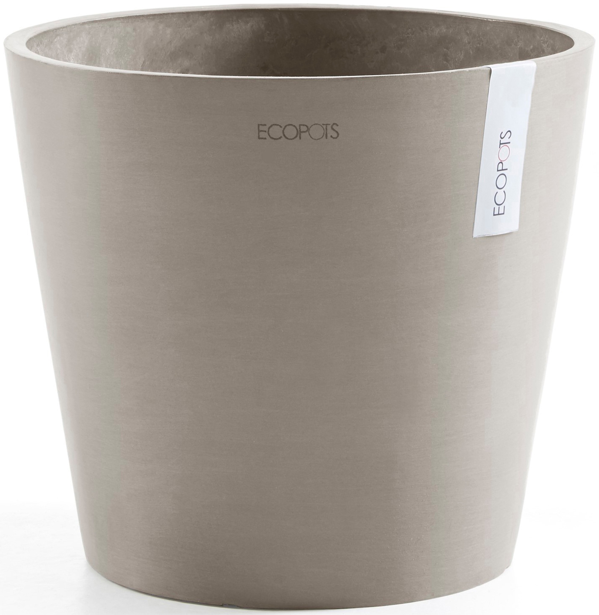 ECOPOTS Blumentopf »Amsterdam 40 + Wassersystem Taupe«, für innen und außen: frostsicher, bruchsicher und lichtbeständig