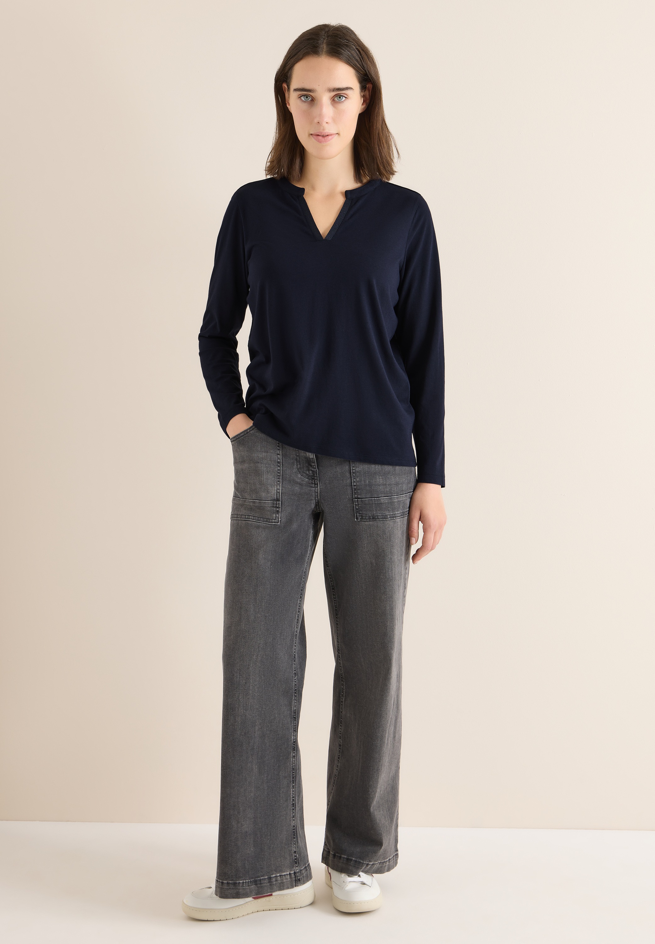 Cecil Langarmshirt im soften Baumwoll-Mix