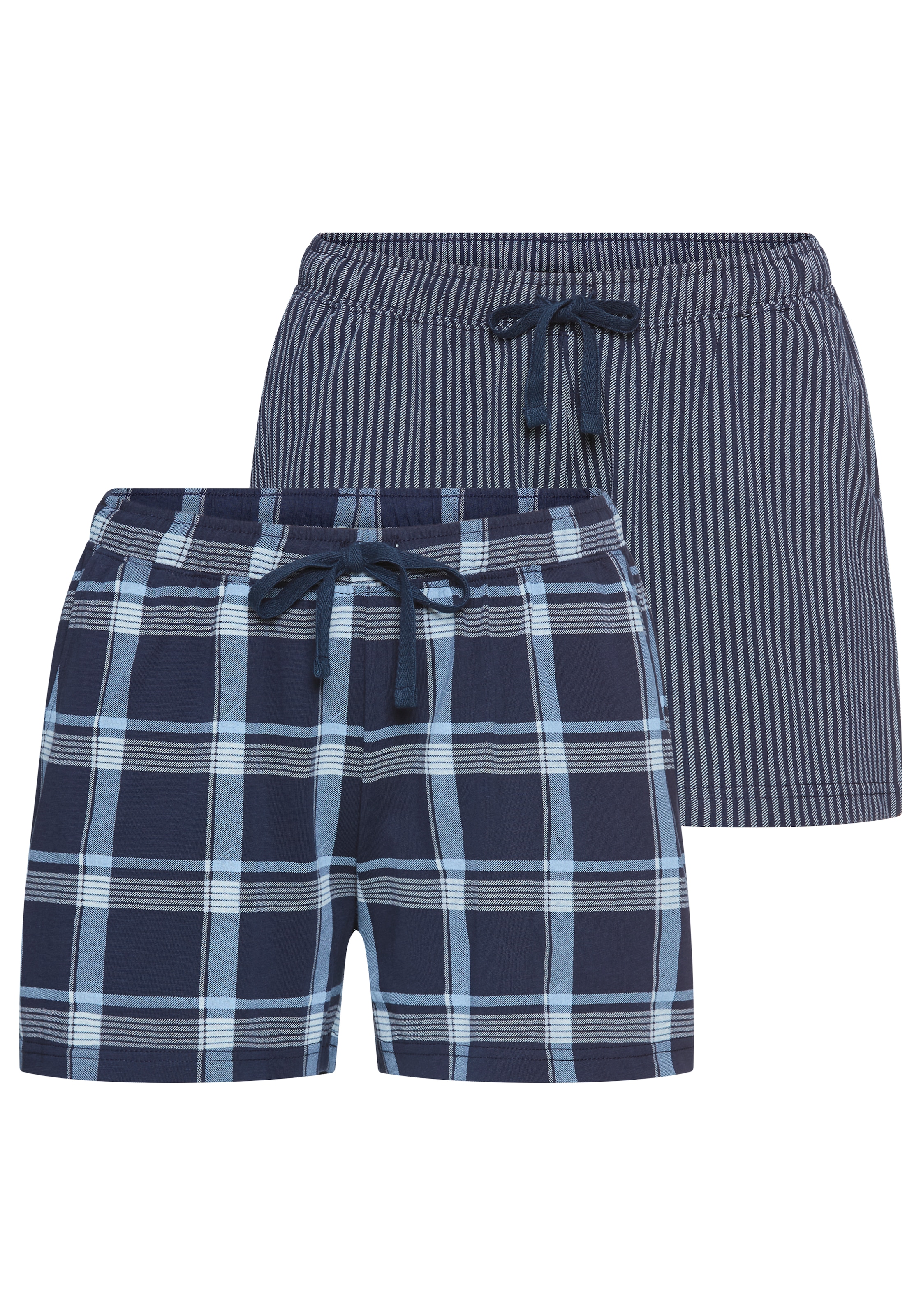 Vivance Dreams Pyjamashorts mit Streifen oder Karos günstig online kaufen