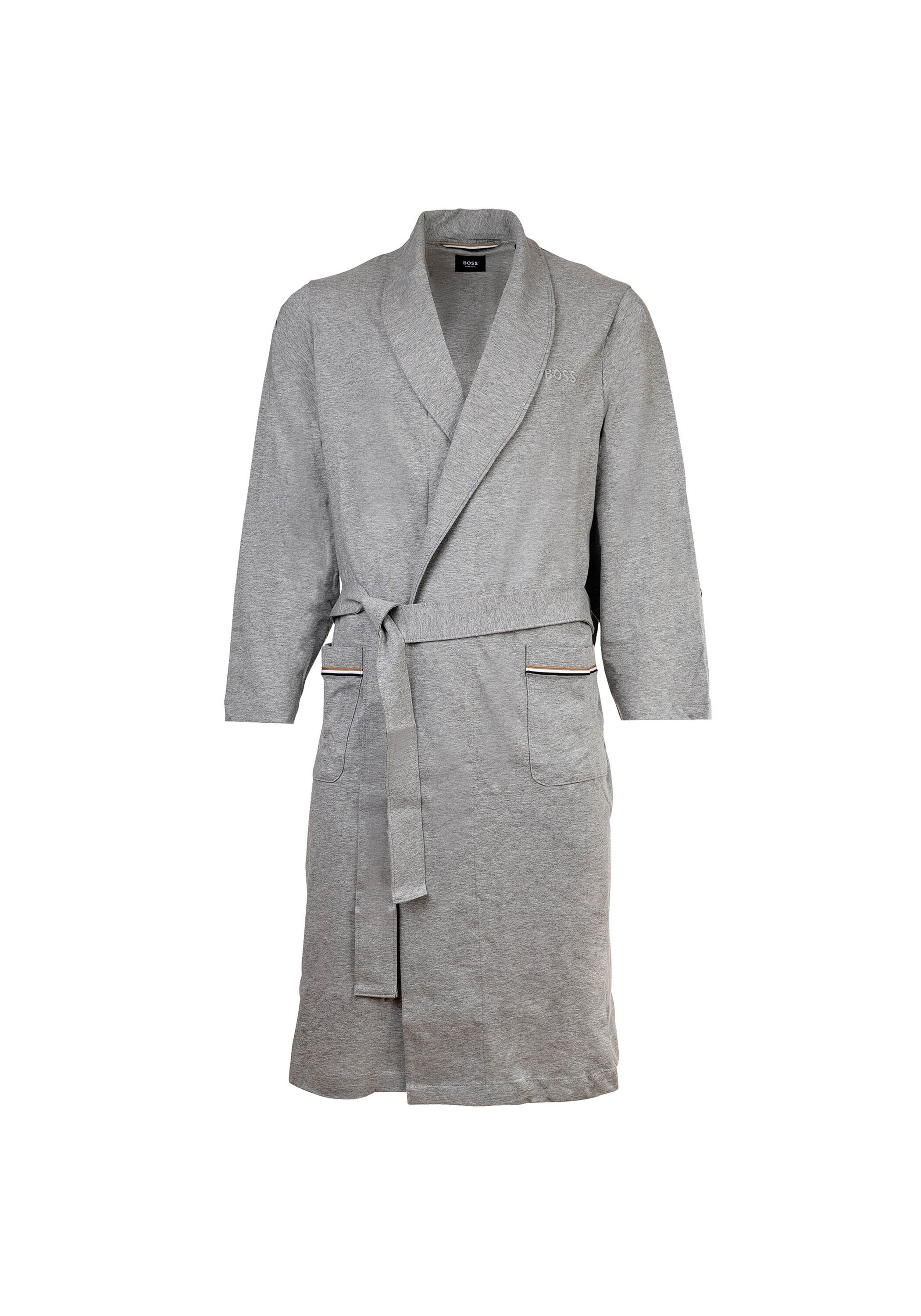 Bademantel BOSS, grau, Obermaterial: 100% Baumwolle CO., Hausmäntel, "Bademantel"