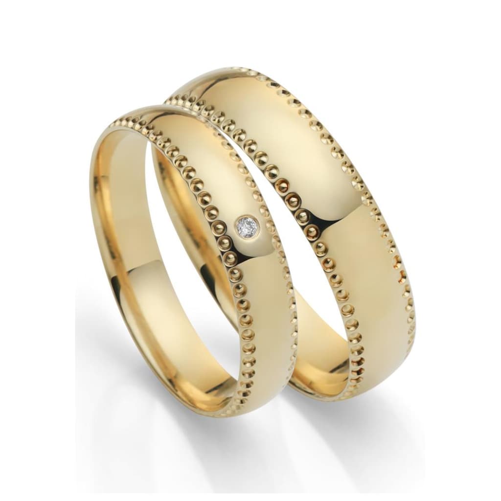 Firetti Trauring »Schmuck Geschenk Gold 750 Hochzeit Ehering "LIEBE"«, Made in Germany, wahlweise mit oder ohne Brillant