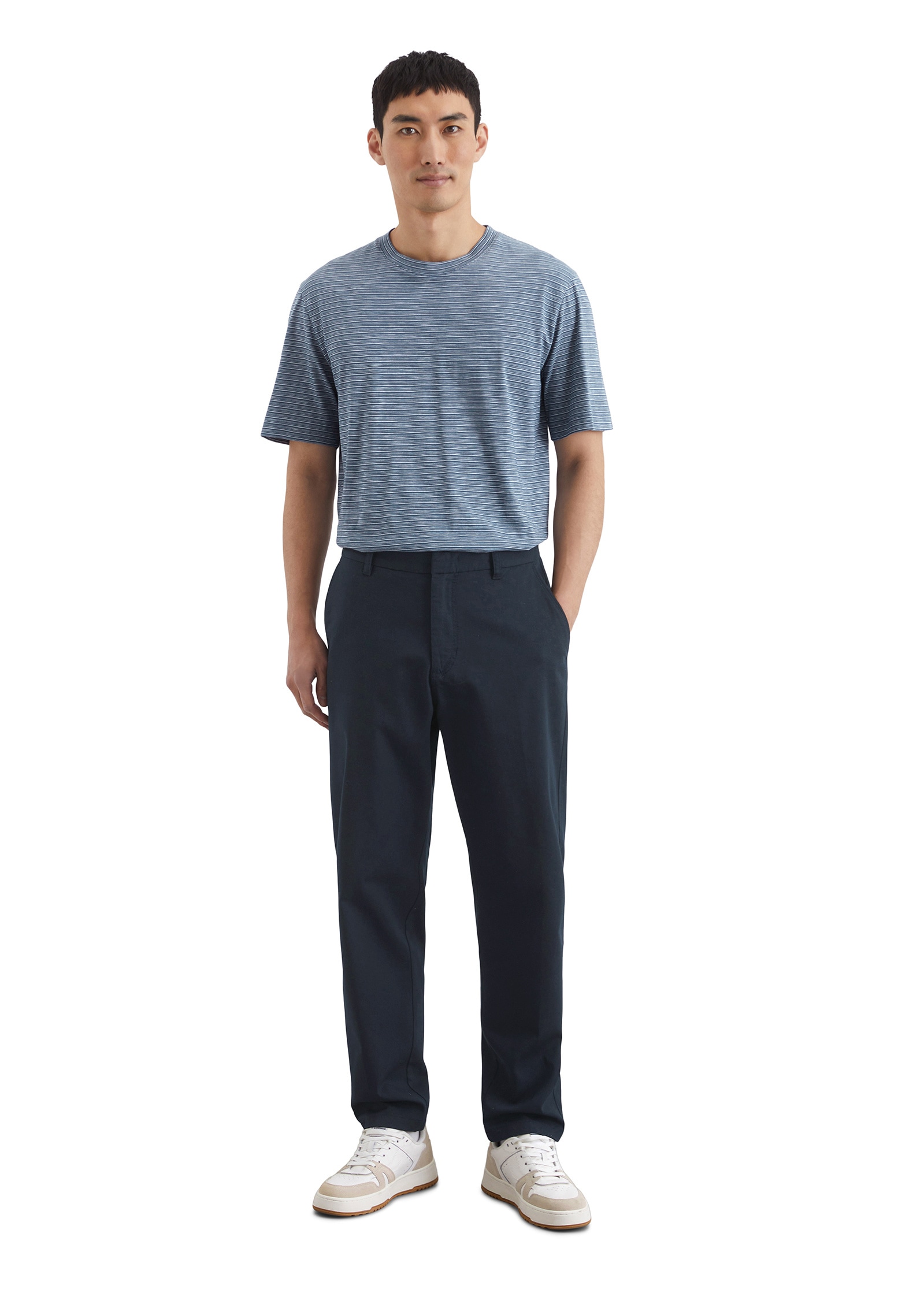 Marc O'Polo T-Shirt »aus gestreiftem Single-Slub-Jersey«