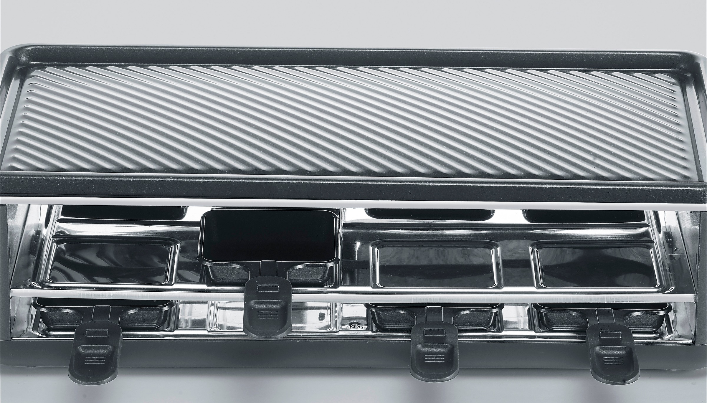 Severin Raclette "Black Line Lite RG 2365" 8 Stk. Raclettepfännchen 1.400 W günstig online kaufen