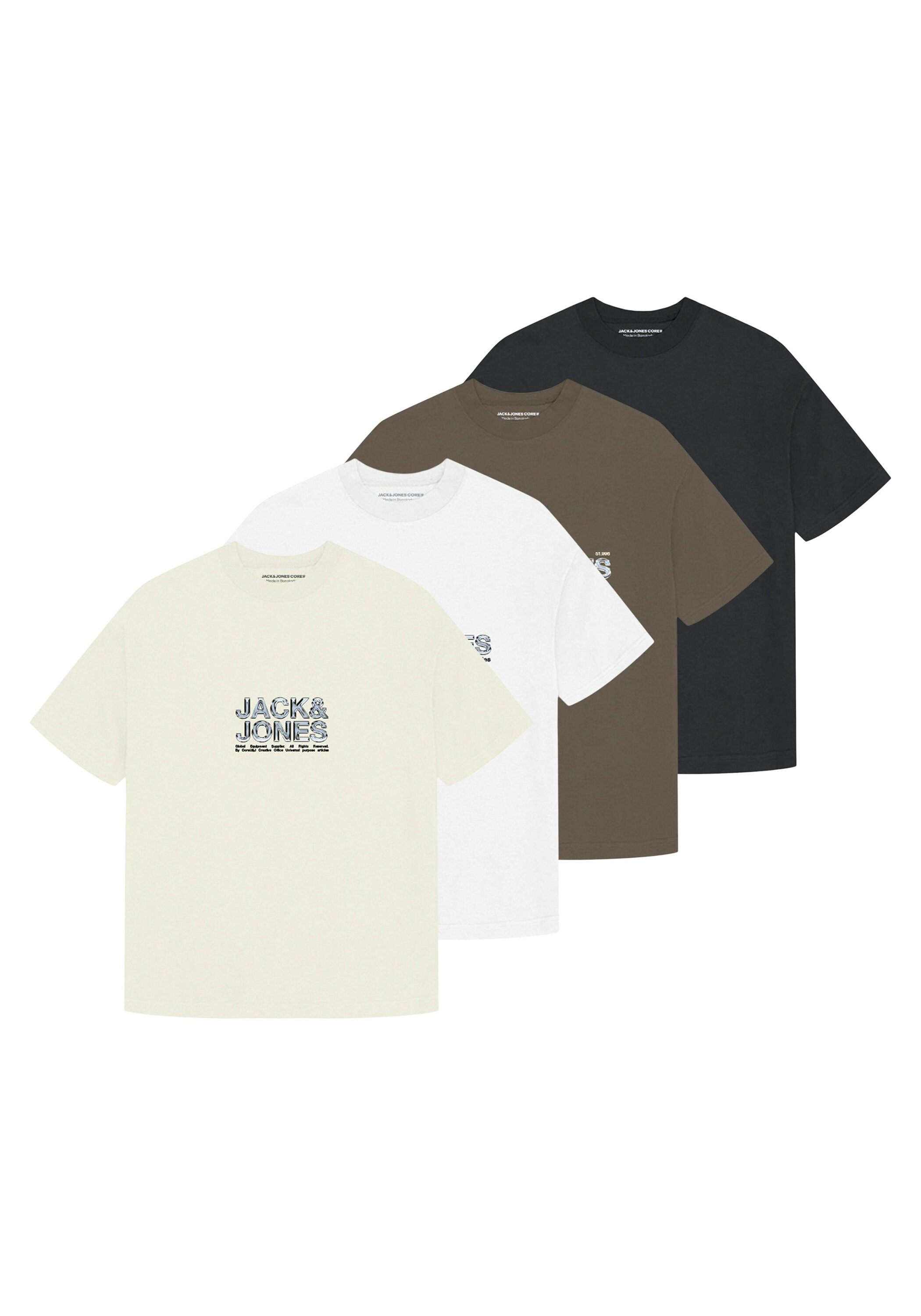 Jack & Jones Premium Pique Crew Neck T-shirt In Navy