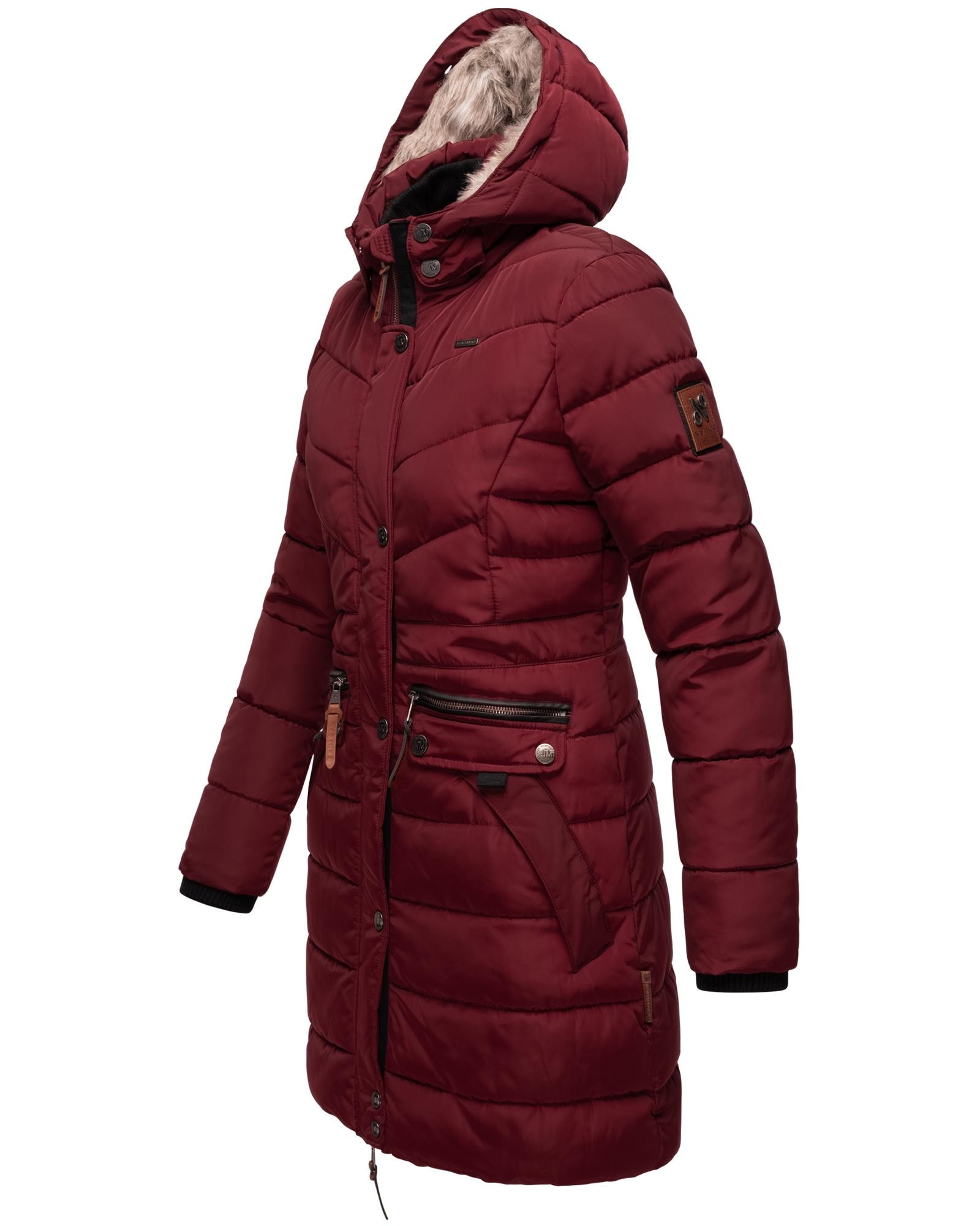 Navahoo Steppmantel »Paula«, stylischer Fellimitat edlem Parka | kaufen m. Winter für BAUR