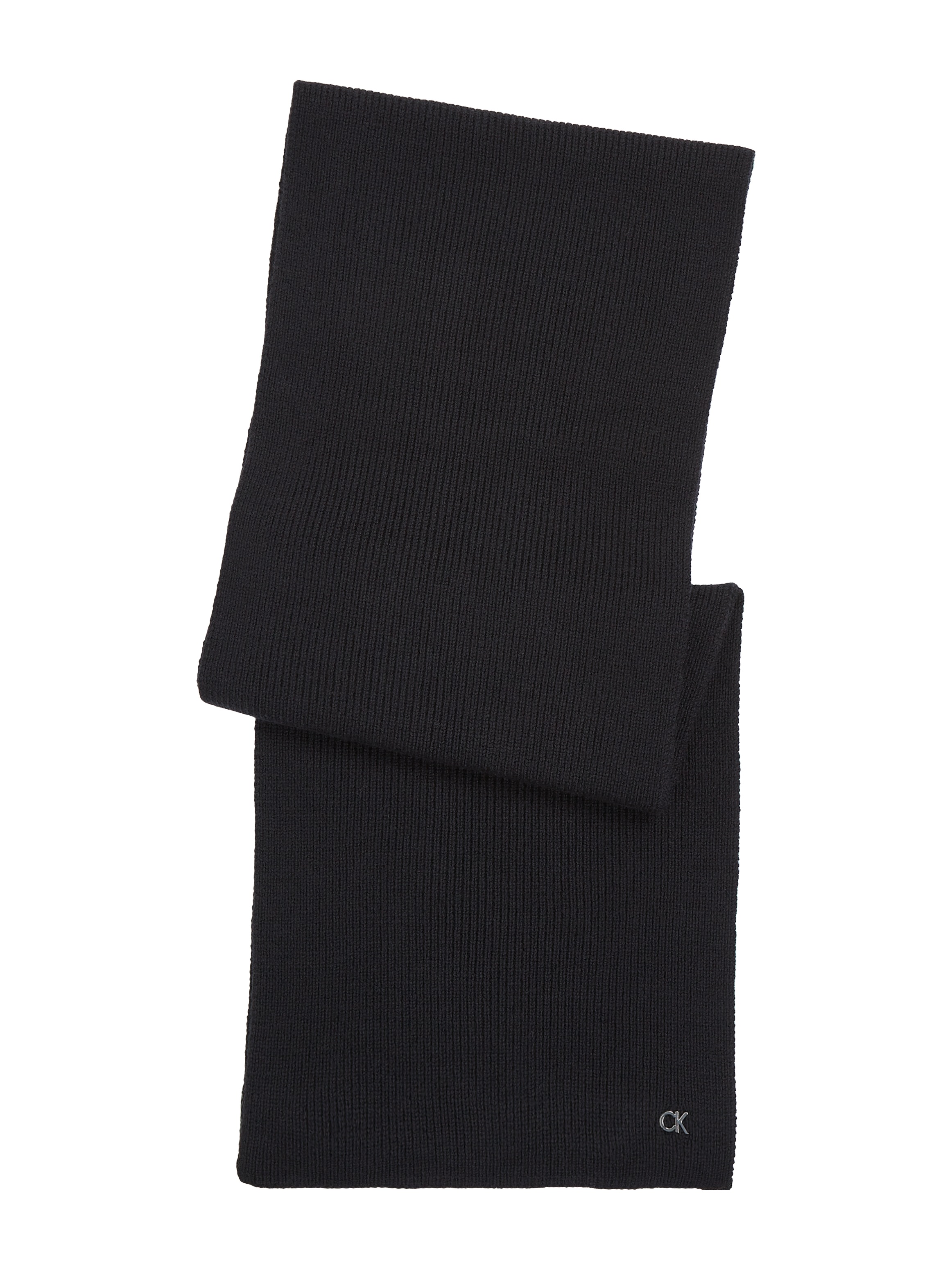 Calvin Klein Schal »CK METAL CHUNKY RIB HW SCARF«, mit Logozeichen