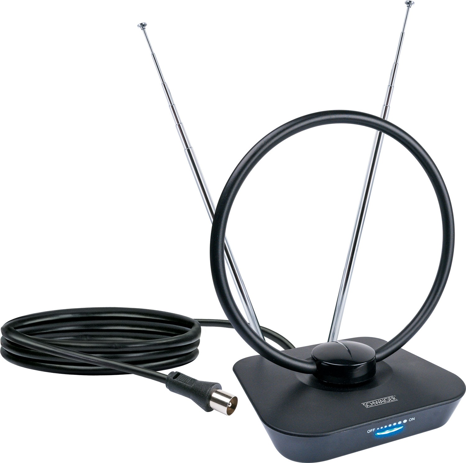 SCHWAIGER aktive DVBT2 Antenne innen für Receiver und