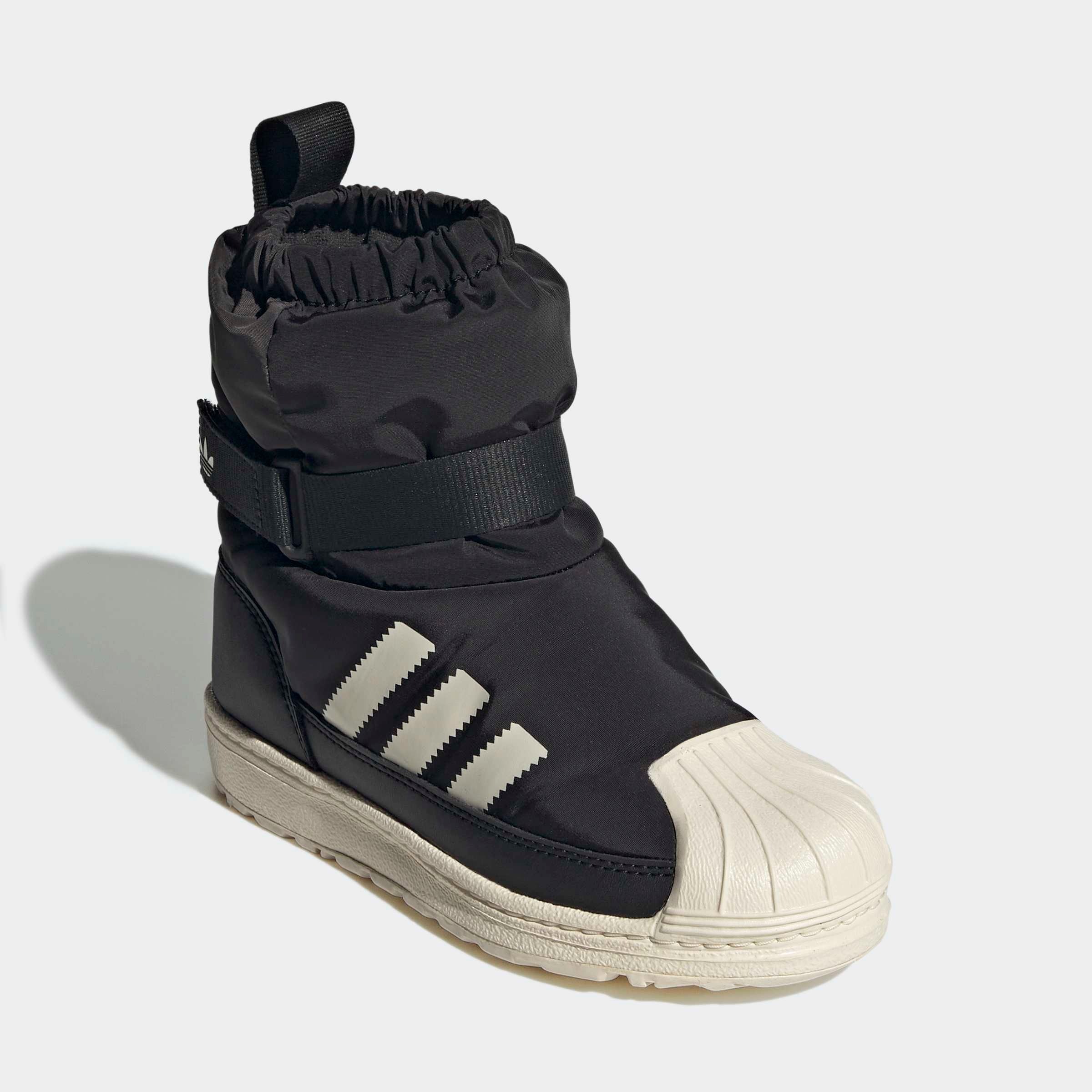 Winterstiefel ADIDAS ORIGINALS "SUPERSTAR 360 WINTERIZED STIEFEL FÜR KINDER", Mädchen, Gr. 32, core schwarz, wonder weiß, carbon, Synthetik, Textil, Schuhe Winterstiefel, Winterschuhe, Winterboots, Snowboots, für Kinder & Jugendliche