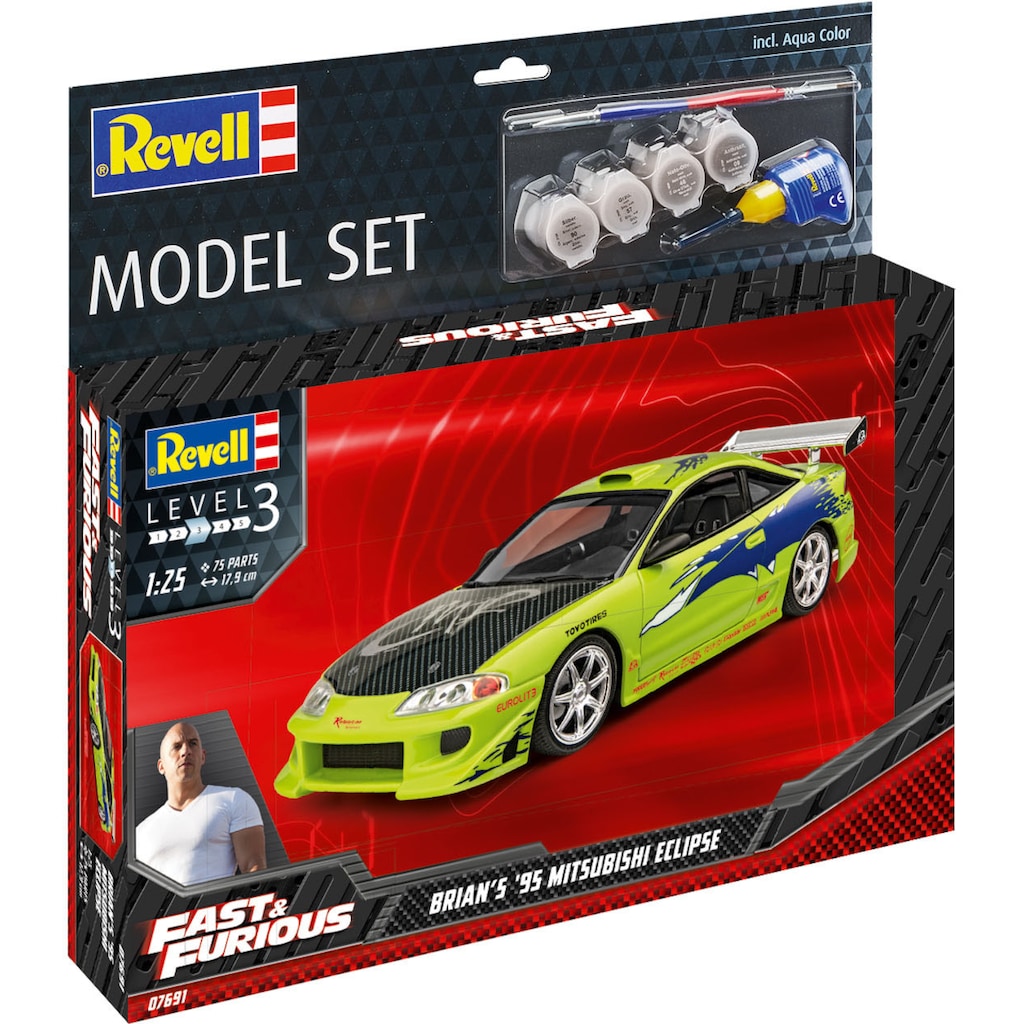 Revell® Modellbausatz »Fast & Furious - Brians 1995 Mitsubishi Eclipse«, 1:25