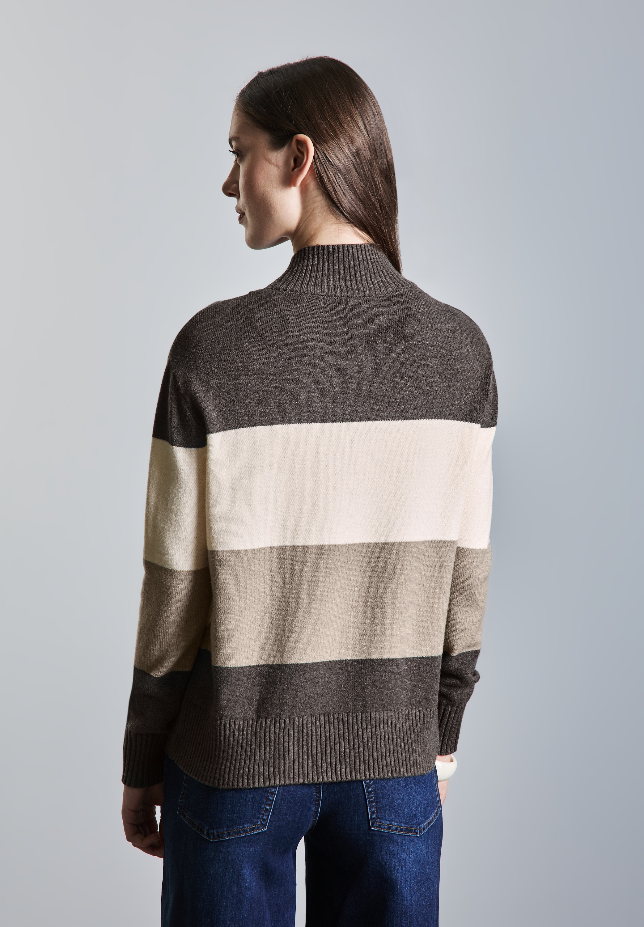 STREET ONE Strickpullover, aus softem Materialmix