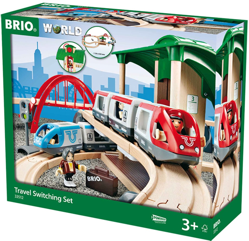 BRIO® Spielzeug-Eisenbahn »BRIO® WORLD, Großes Bahn Reisezug Set«, (Set), Made in Europe, FSC®- schützt Wald - weltweit